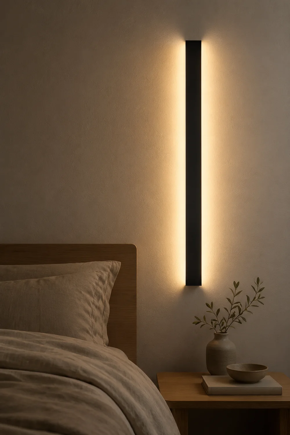 Edge Minimalist Wall Lamp, Black/White - Lumpaz