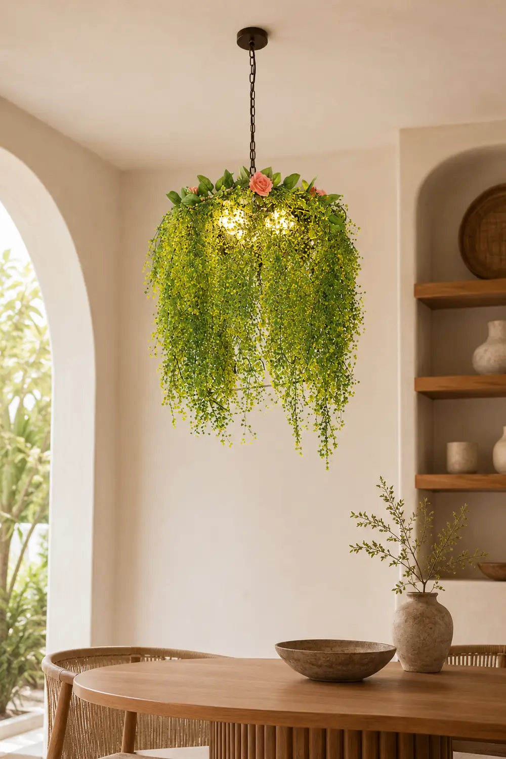 Nest Art Natural Plant/Flower Decor Pendant Light Living Room - Lumpaz