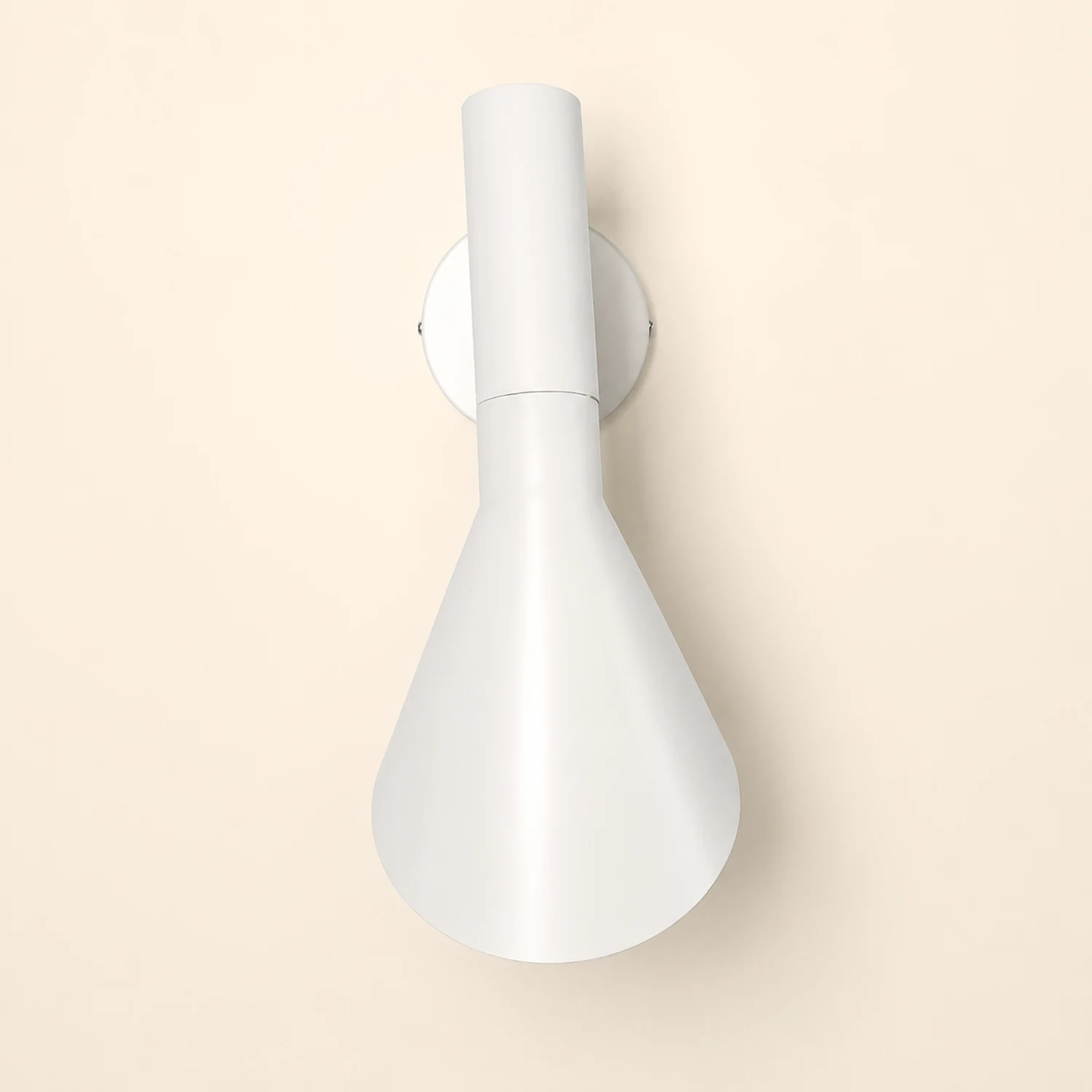 Brady Modern Cone Metal Wall Lamp, Black/White - Lumpaz