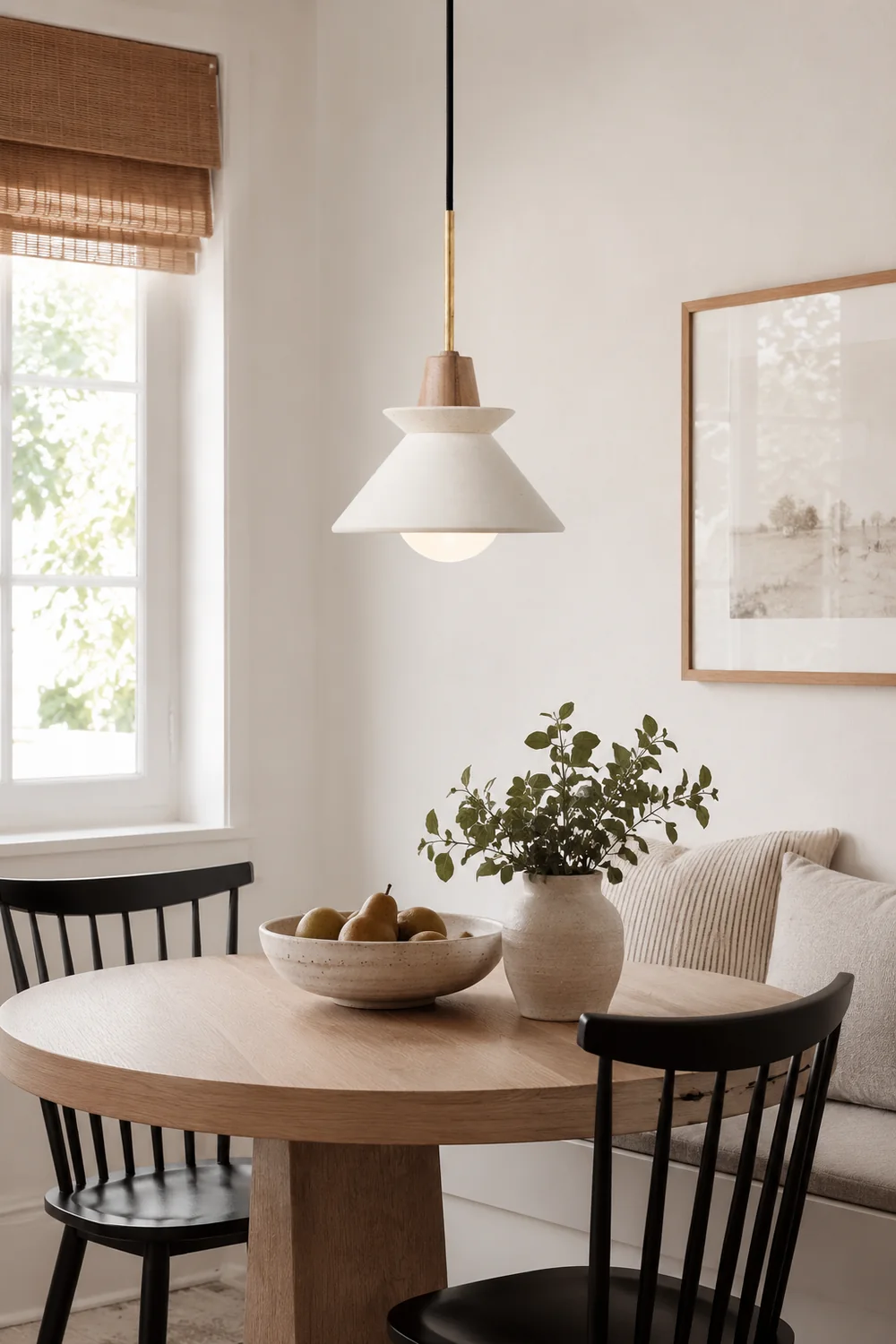 Ozawa Bowl Shade Pendant Light, White - Lumpaz