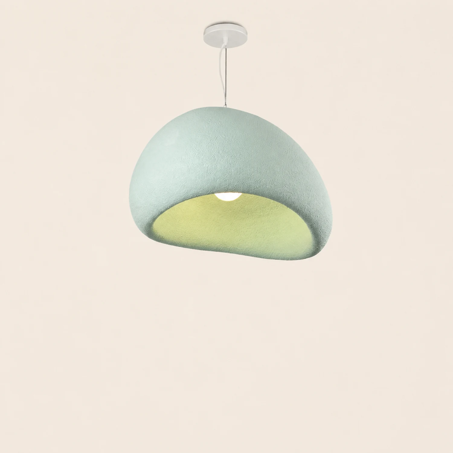 Byers Wabi-Sabi Spherical Cloud Pendant Light, Gray/White/Pink/Blue - Lumpaz