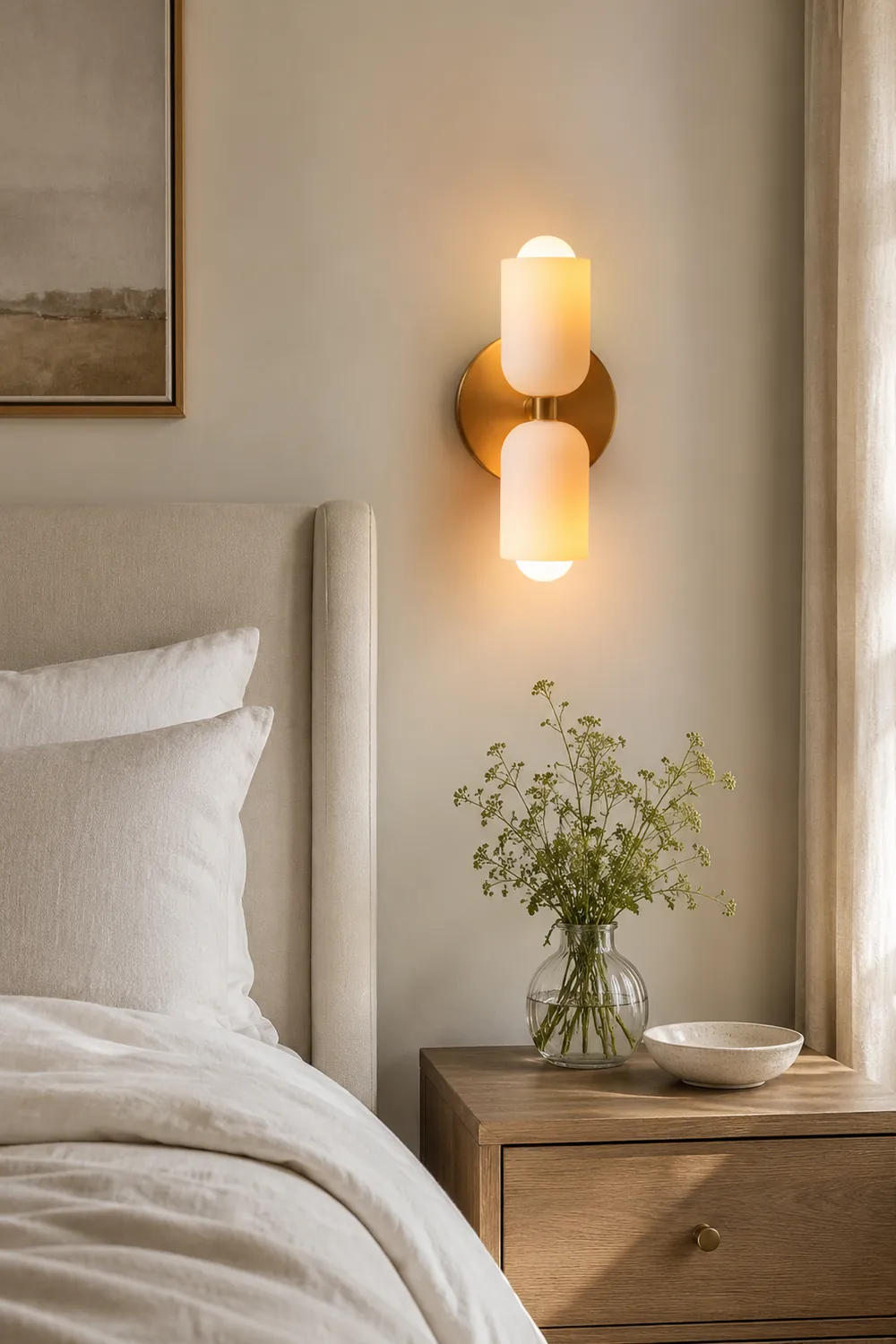 Morandi Modern LED Wall Lamp Gold Black Living Room Bedroom - Lumpaz