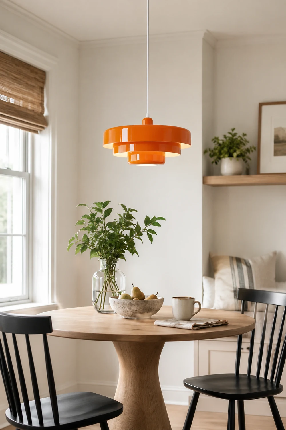 Morandi Modern LED Pendant Light OrangeMetal Living Room/Kitchen - Lumpaz