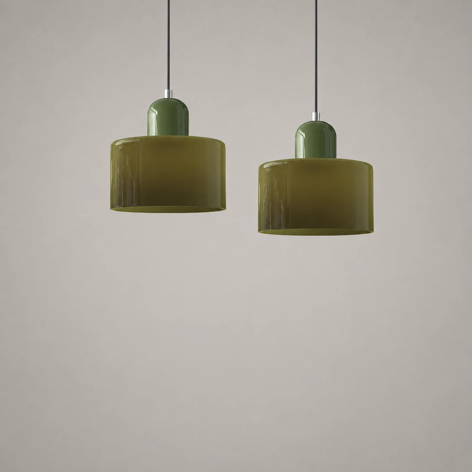 Morandi Modern White Glass Kitchen Island Pendant Light - Lumpaz