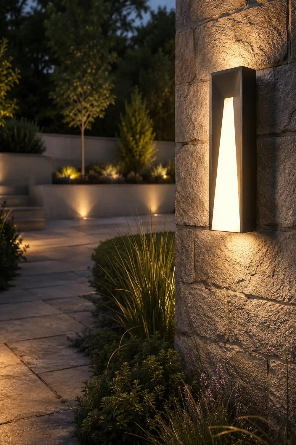 Orr Modern Rectangular Metal Outdoor Wall Lamp, Black/White - Lumpaz