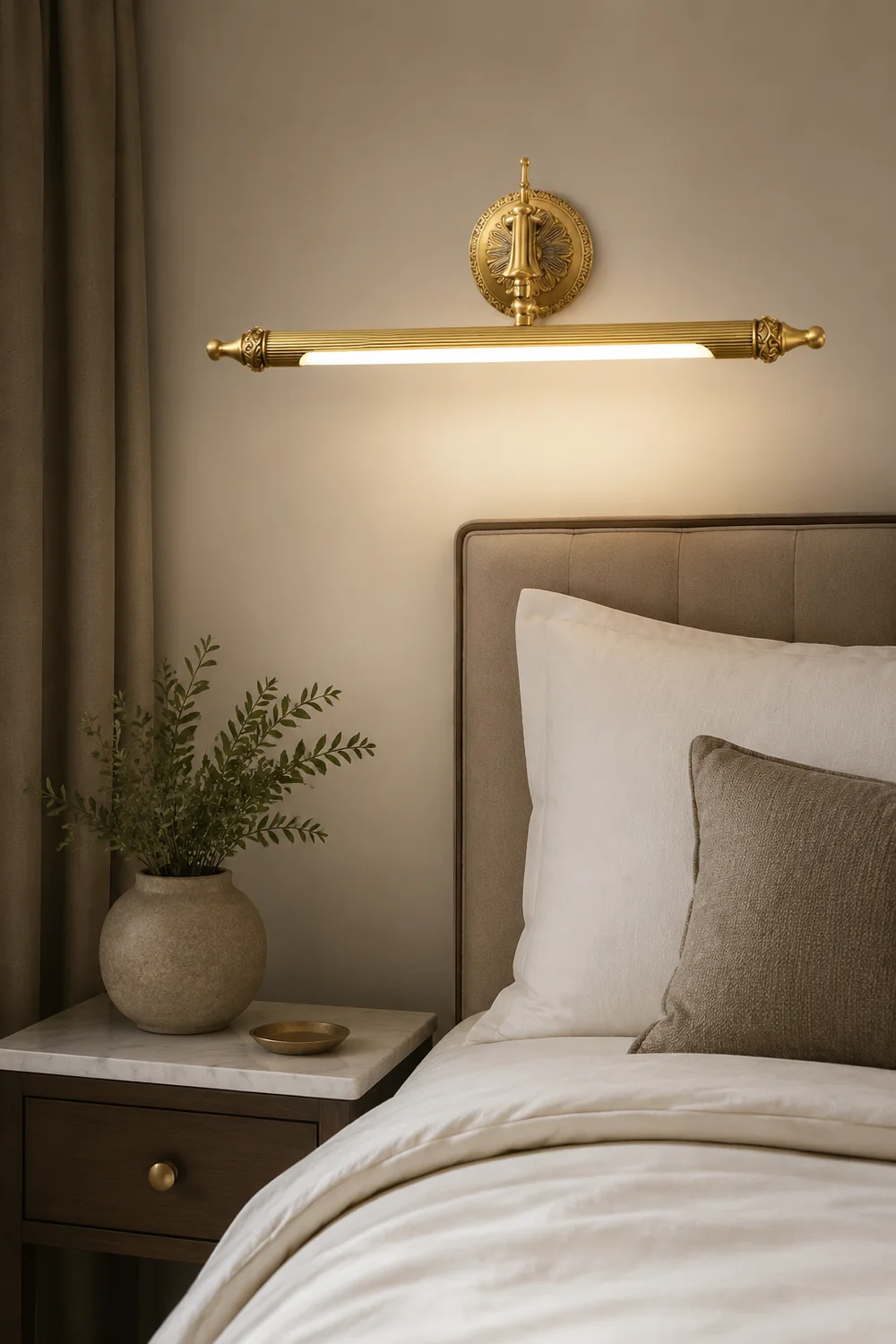 Félicie Vintage Linear Resin&Glass Wall Lamps, Gold - Lumpaz