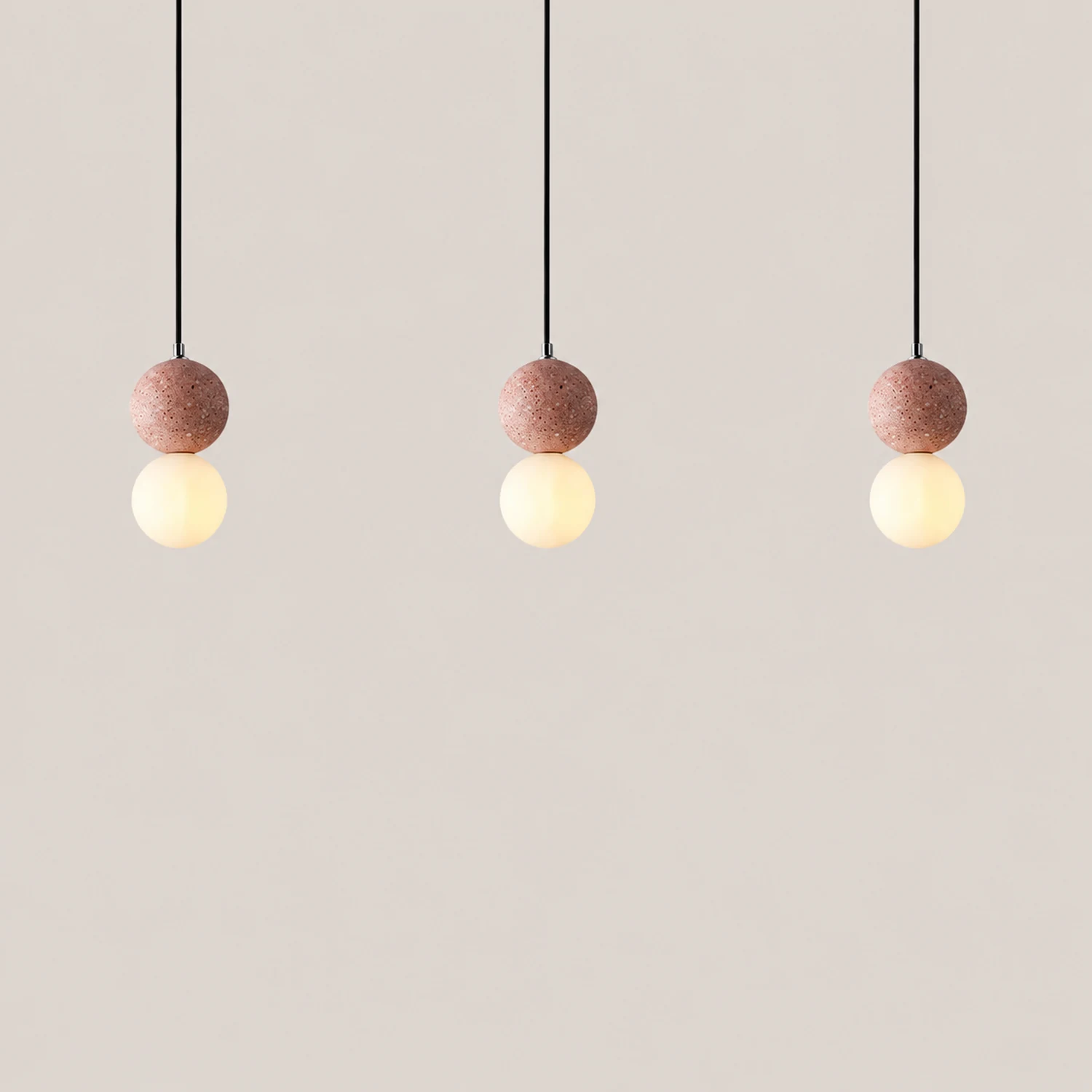 Valentina Single Globe Colorful Pendant Light, Dolomite, LED - Lumpaz