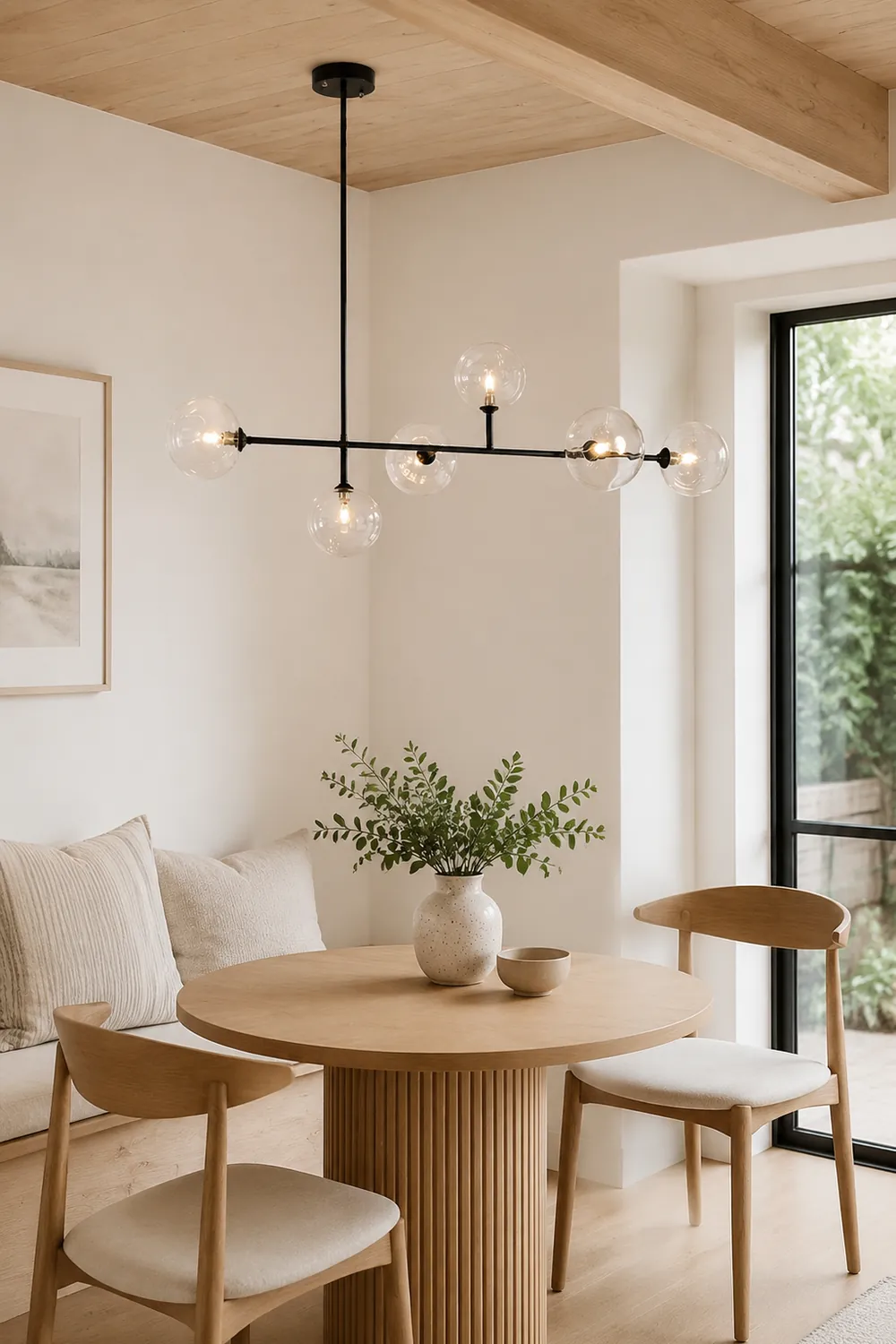 Valentina Modern Bubble Glass Pendant Light, Black - Lumpaz