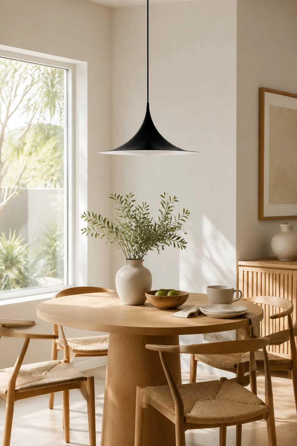 Cairns Mordern Pendant Light, Metal Black/White Dinning Room - Lumpaz