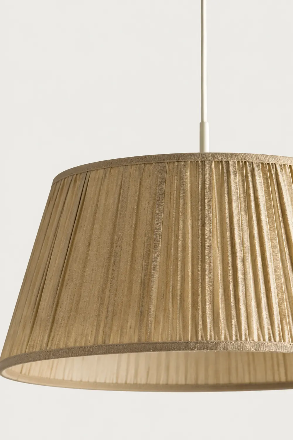 Renée Pleated Pendant Light Wabi Sabi, Metal/Fabric, Living Room - Lumpaz