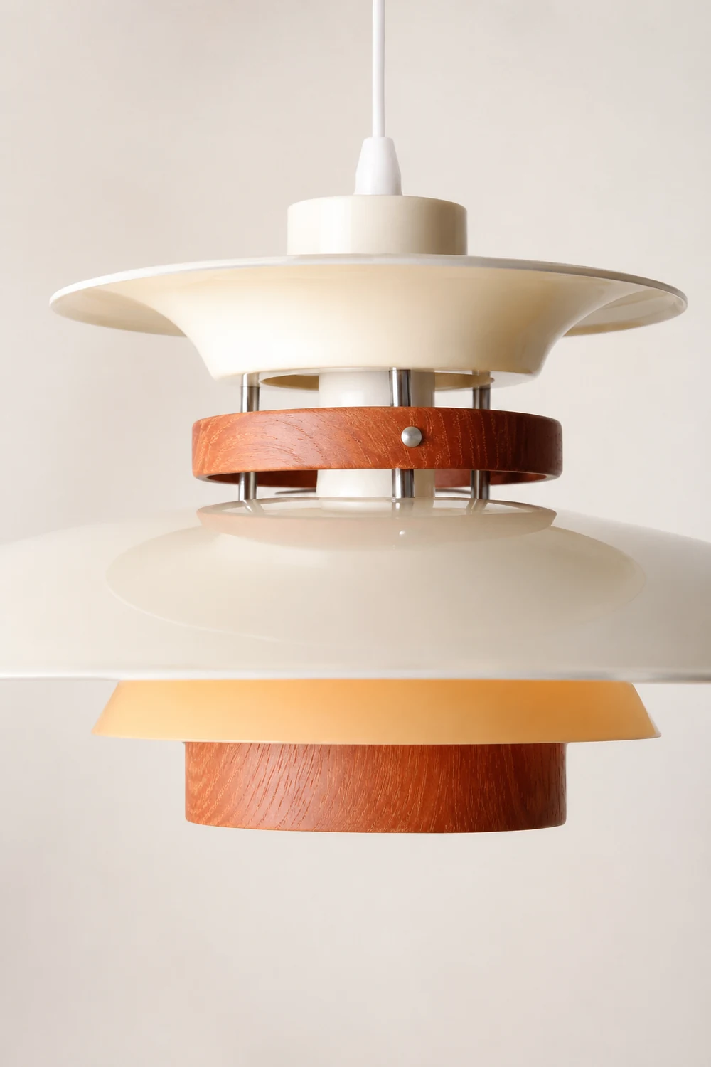 Morandi Unique Designer Metal Pendant Light, White - Lumpaz