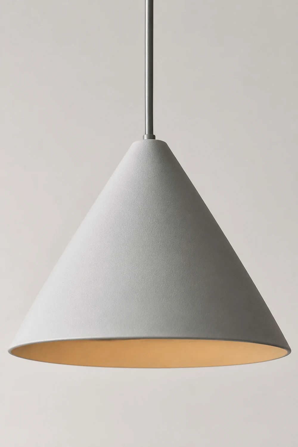 Carins Minimalist Cone Metal Pendant Light, Gray - Lumpaz