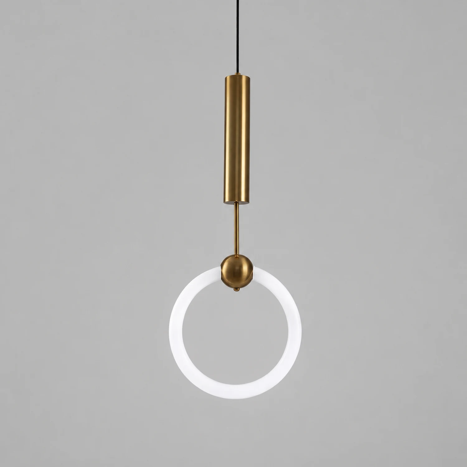 Cooley Modern Nordic Globe/Ring Metal/Glass Pendant Light, Gold - Lumpaz