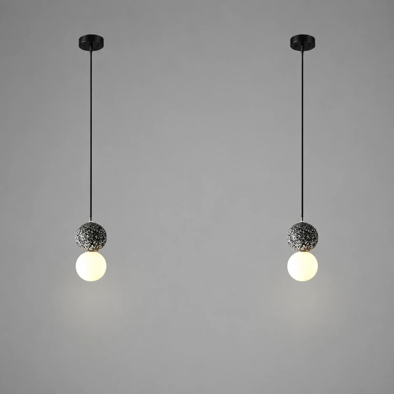 Valentina Single Globe Colorful Pendant Light, Dolomite, LED - Lumpaz