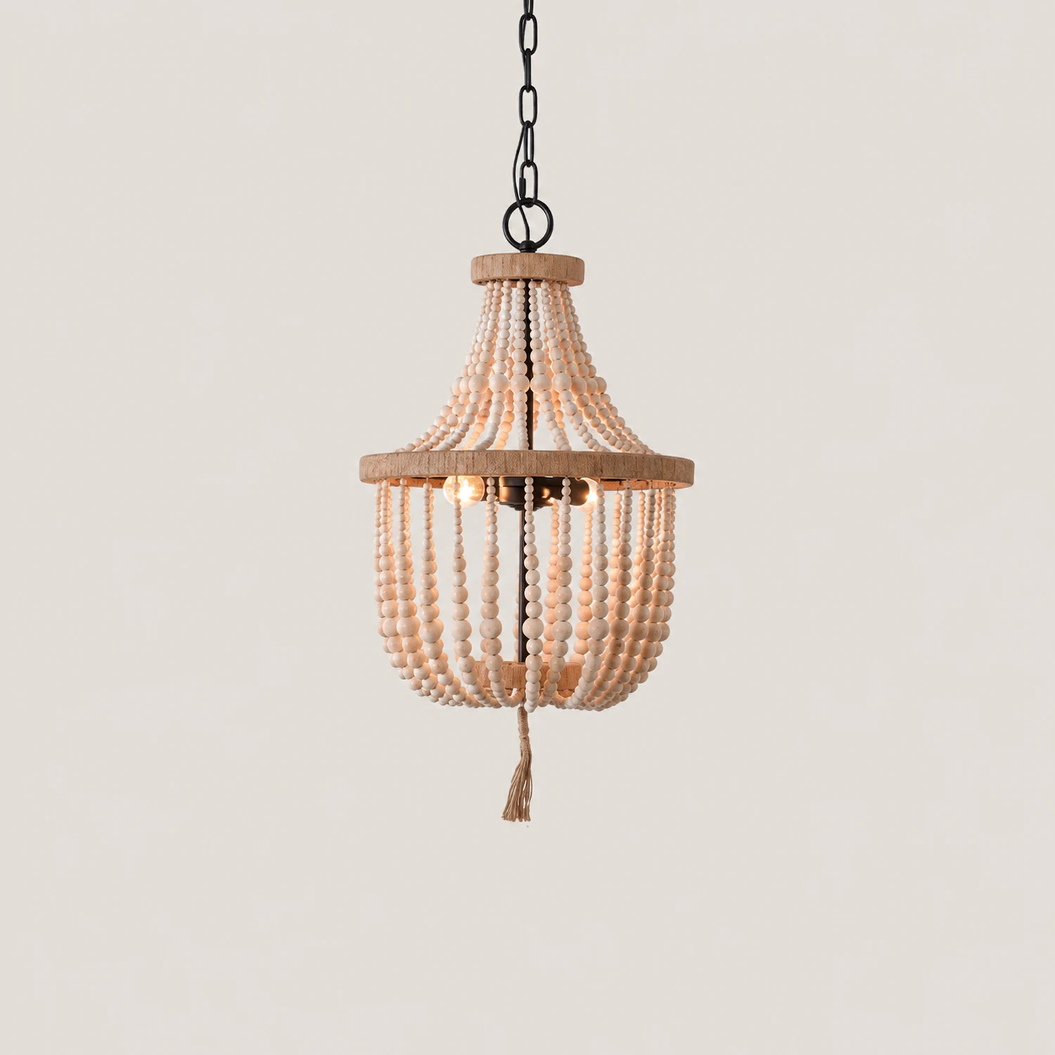 Alessio Design LED Pendant Light White/Wood Metal/Wood Bed/Living/Childrensroom - Lumpaz