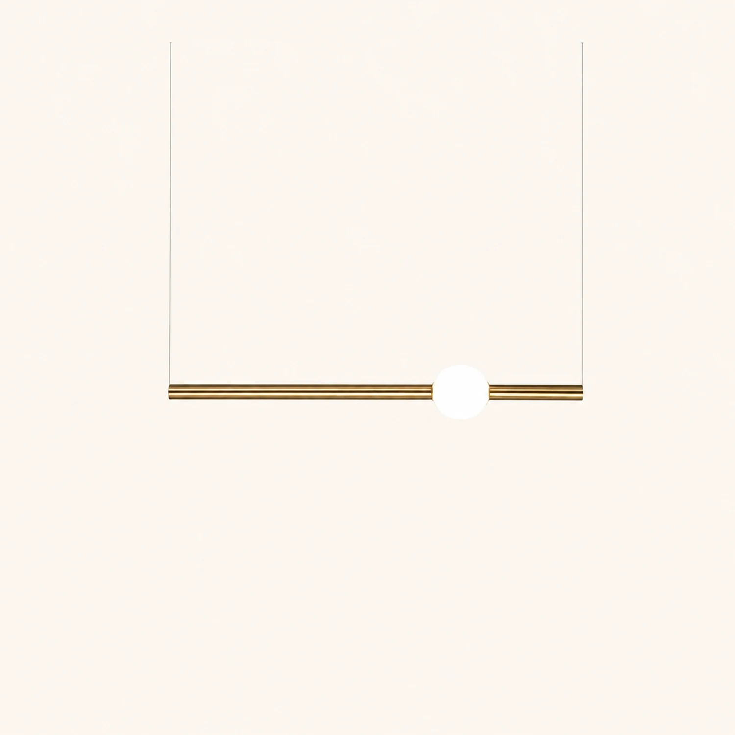 Edge Modern Linear Metal Pendant Light, White/Gold - Lumpaz