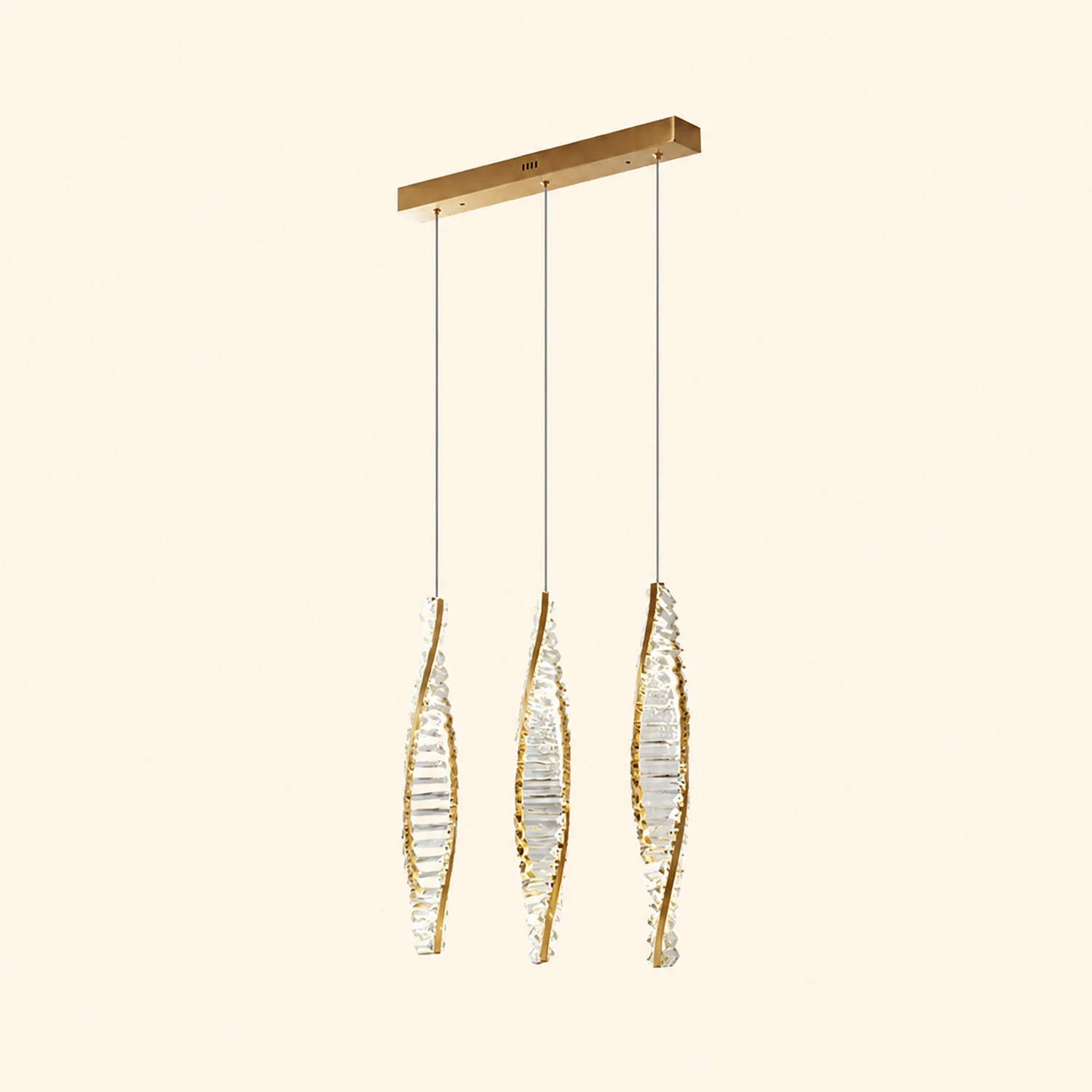 Marilyn Modern Spiral Strip Metal Pendant Light, Black/Gold - Lumpaz