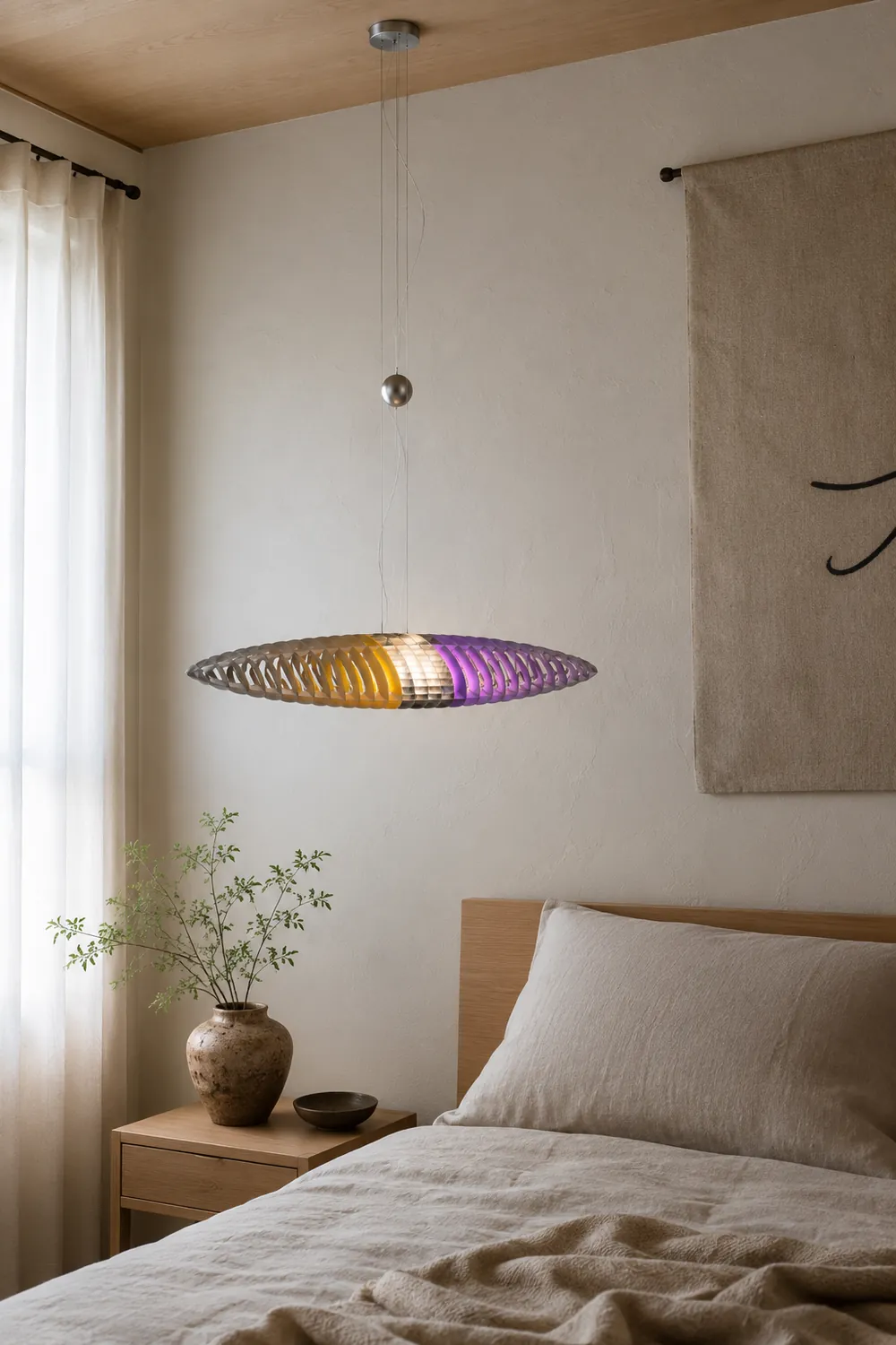 Eveline Modern Stainless Steel Pendant Light, 4 Color - Lumpaz