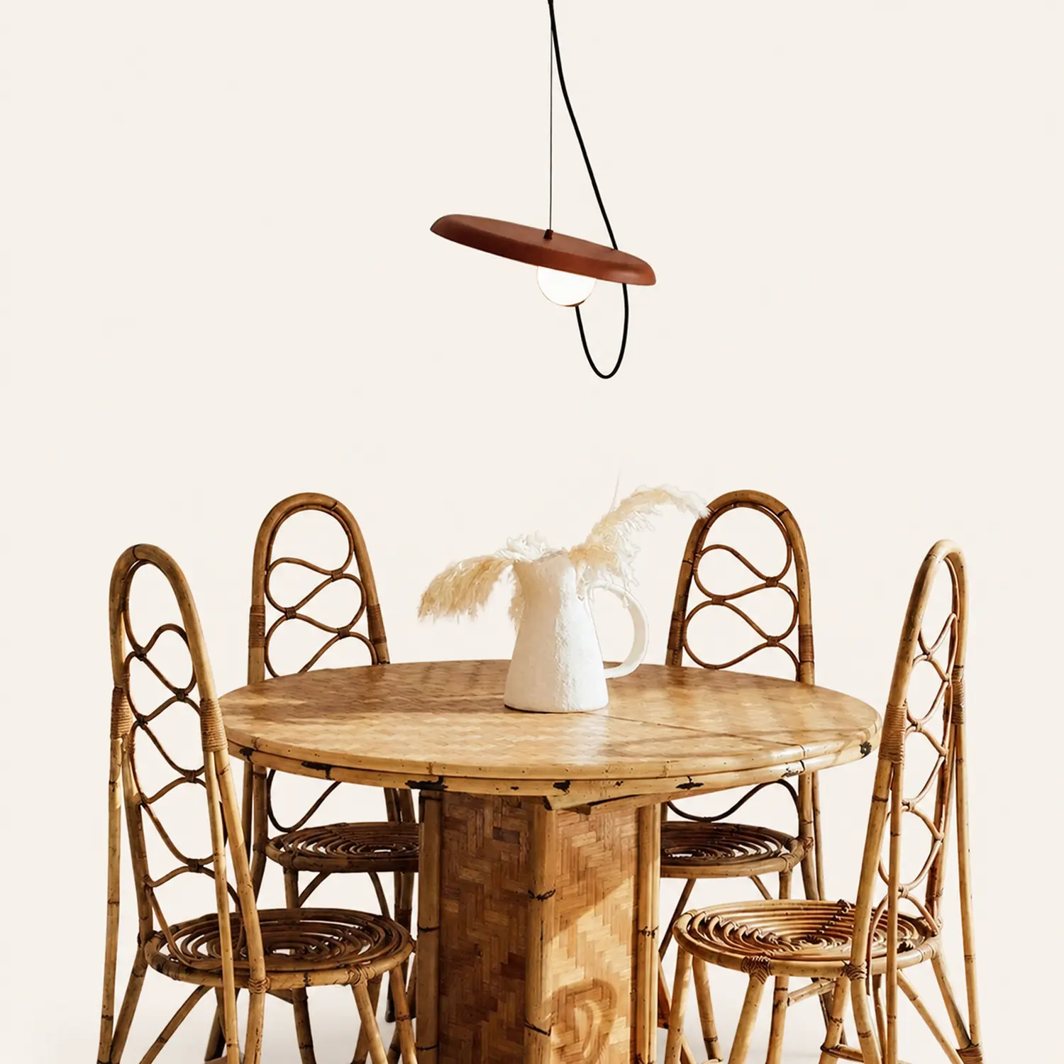 Avi Pendant Lights Stylish Art Deco, Black/White/Copper, Living Room - Lumpaz