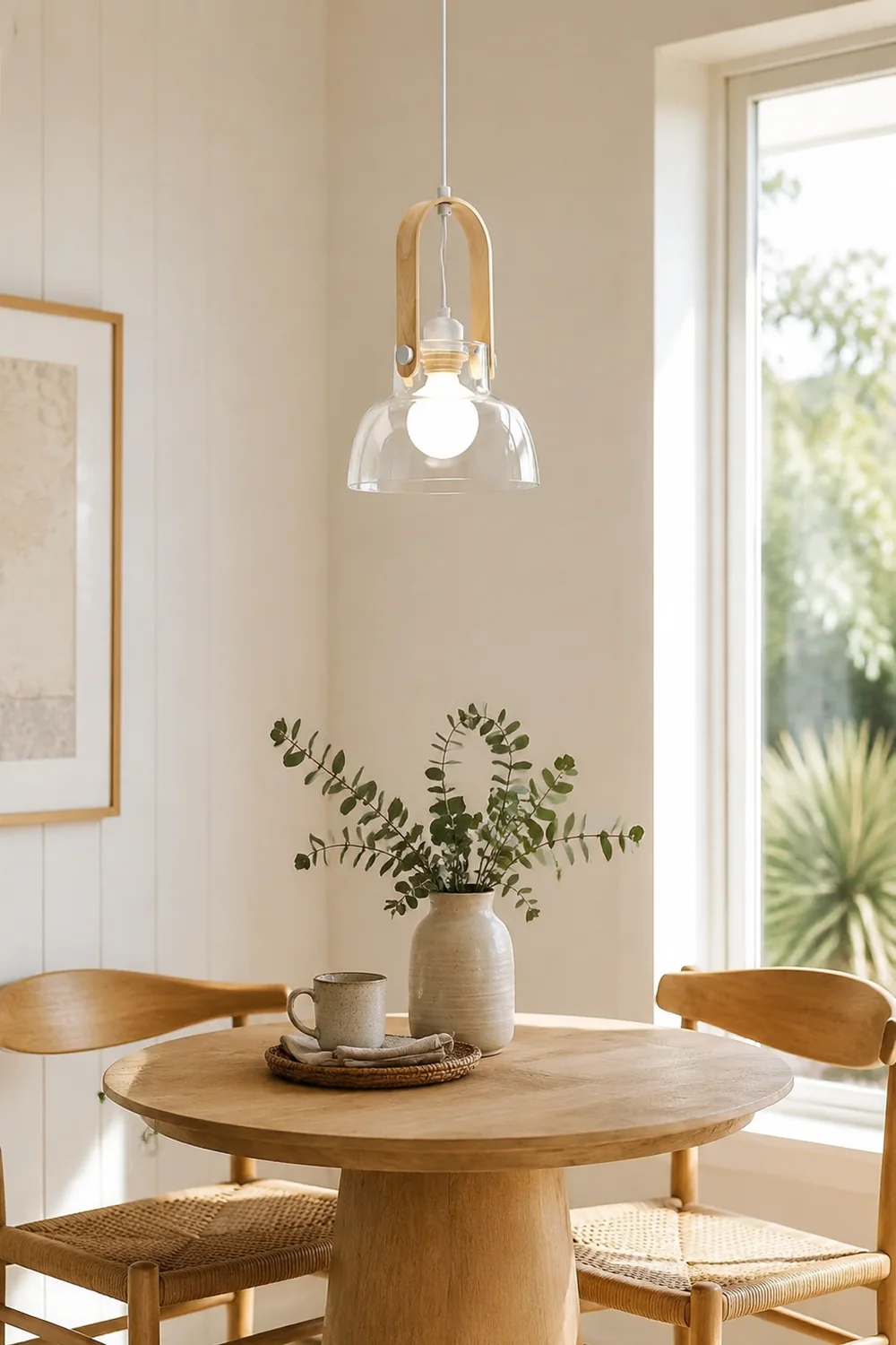 Hailie Minimalist Bowl Shaped Glass Pendant Light, Clear - Lumpaz