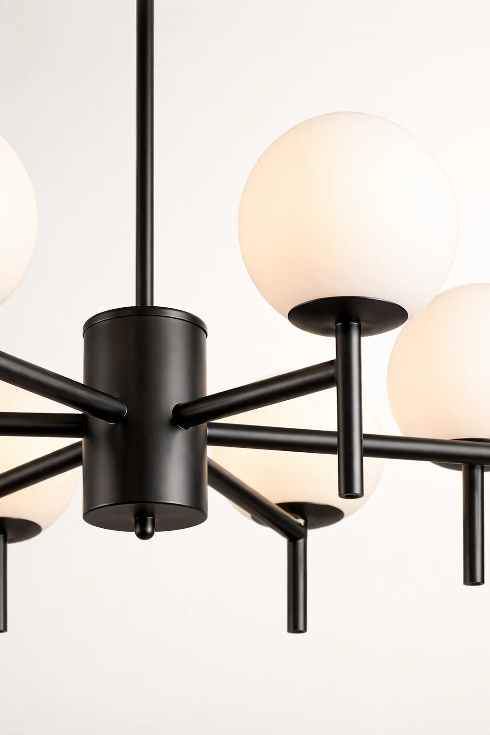 Alessio Modern Globe Bubble Metal/Glass Pendant Light, Gold/Black - Lumpaz