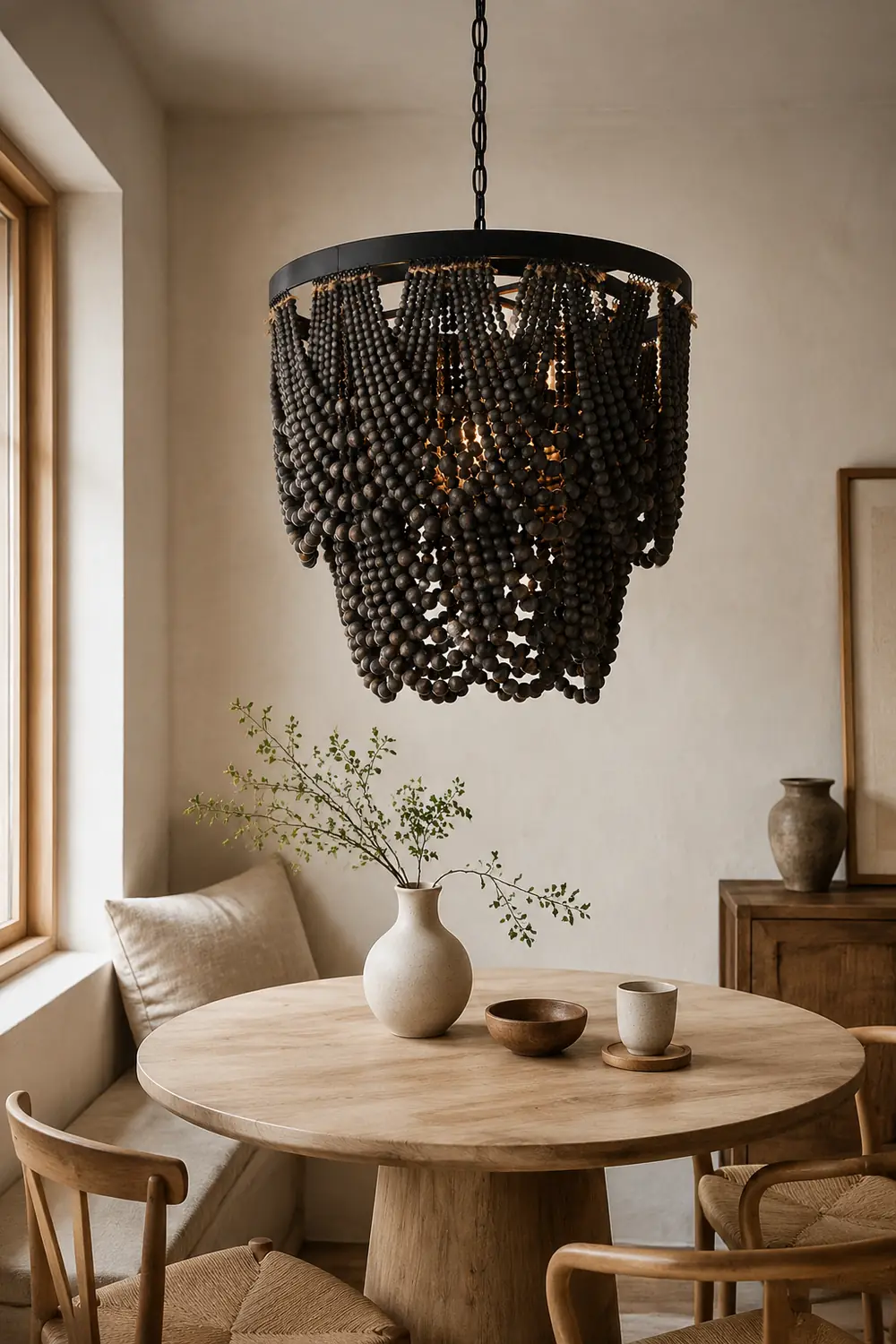 Alessio LED Pendant Lights Black/Rust/White Wood/Metal Living Room/Badroom - Lumpaz