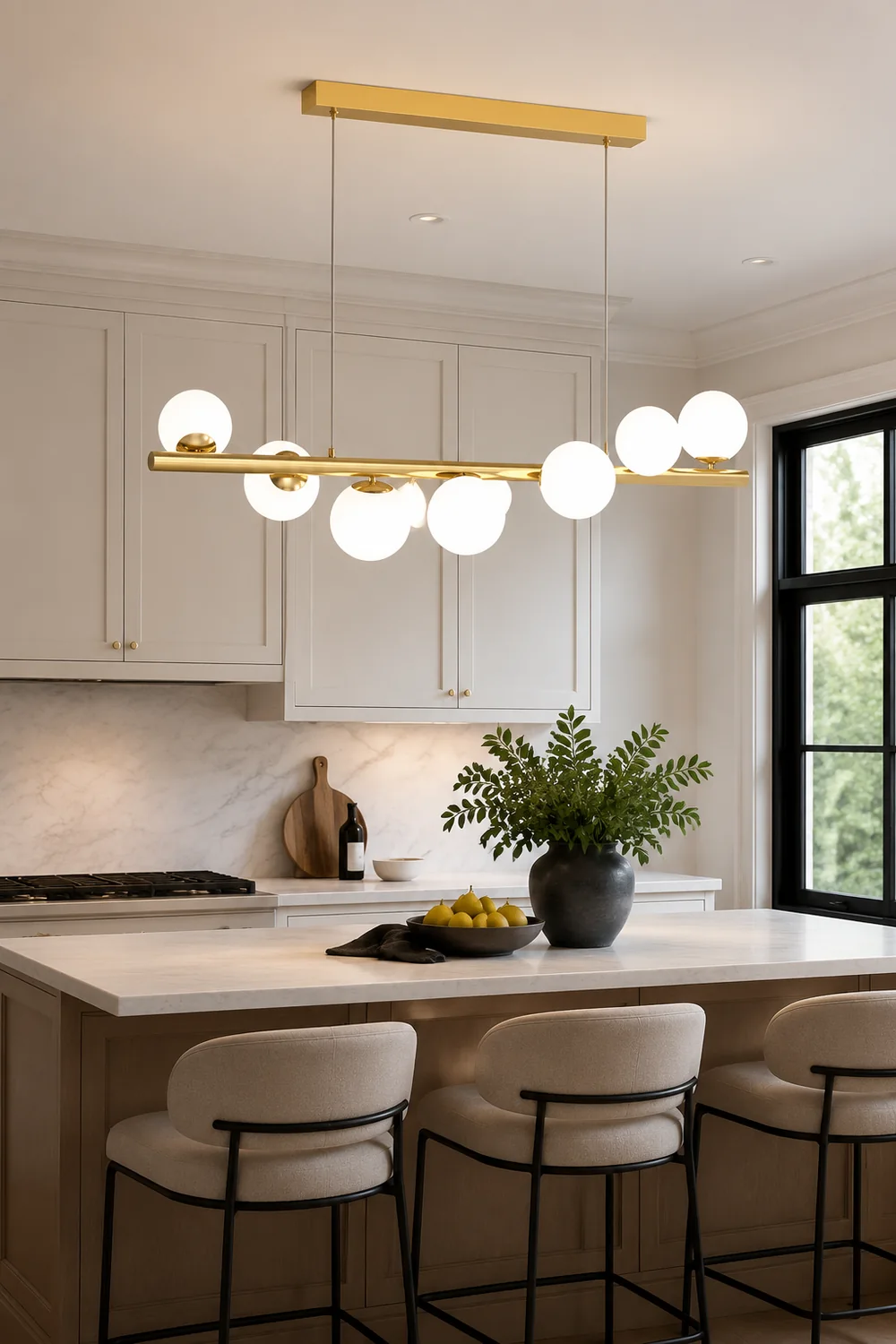 Valentina Nordic Linear LED Pendant Light, 7/9/11 Heads - Lumpaz