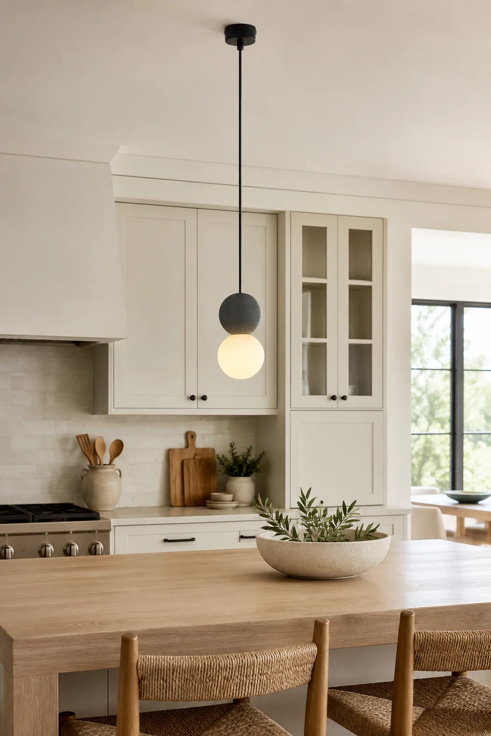 Byers Modern LED Pendant Light Black Metal Bedroom Living Room - Lumpaz
