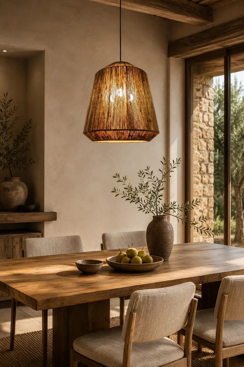 Rustic Lantern Metal/Rope Pendant Light, Gray, Restaurant - Lumpaz