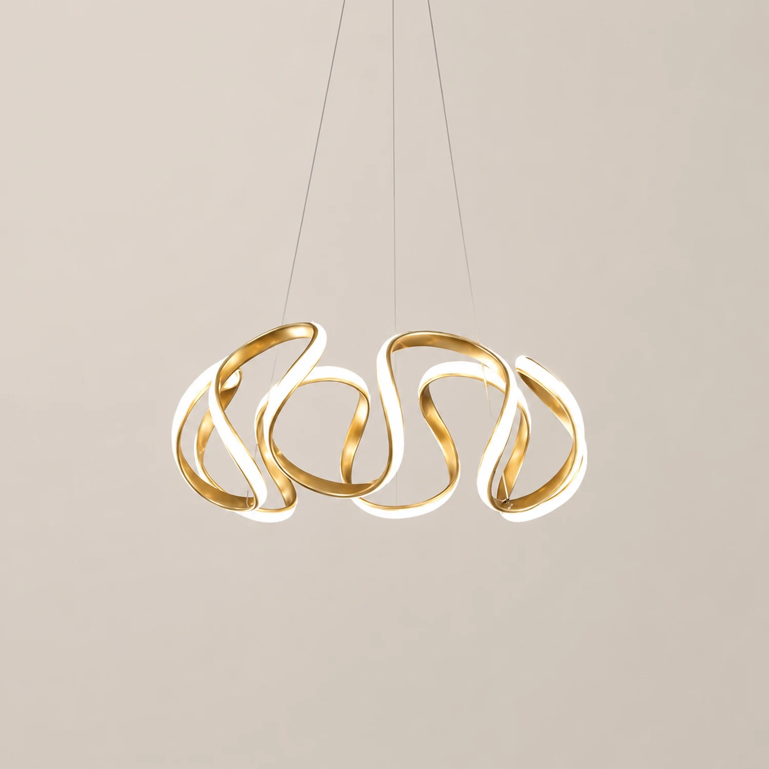 Modern Irregular Flower Metal/Silicone Pendant Light, 3 Colors - Lumpaz