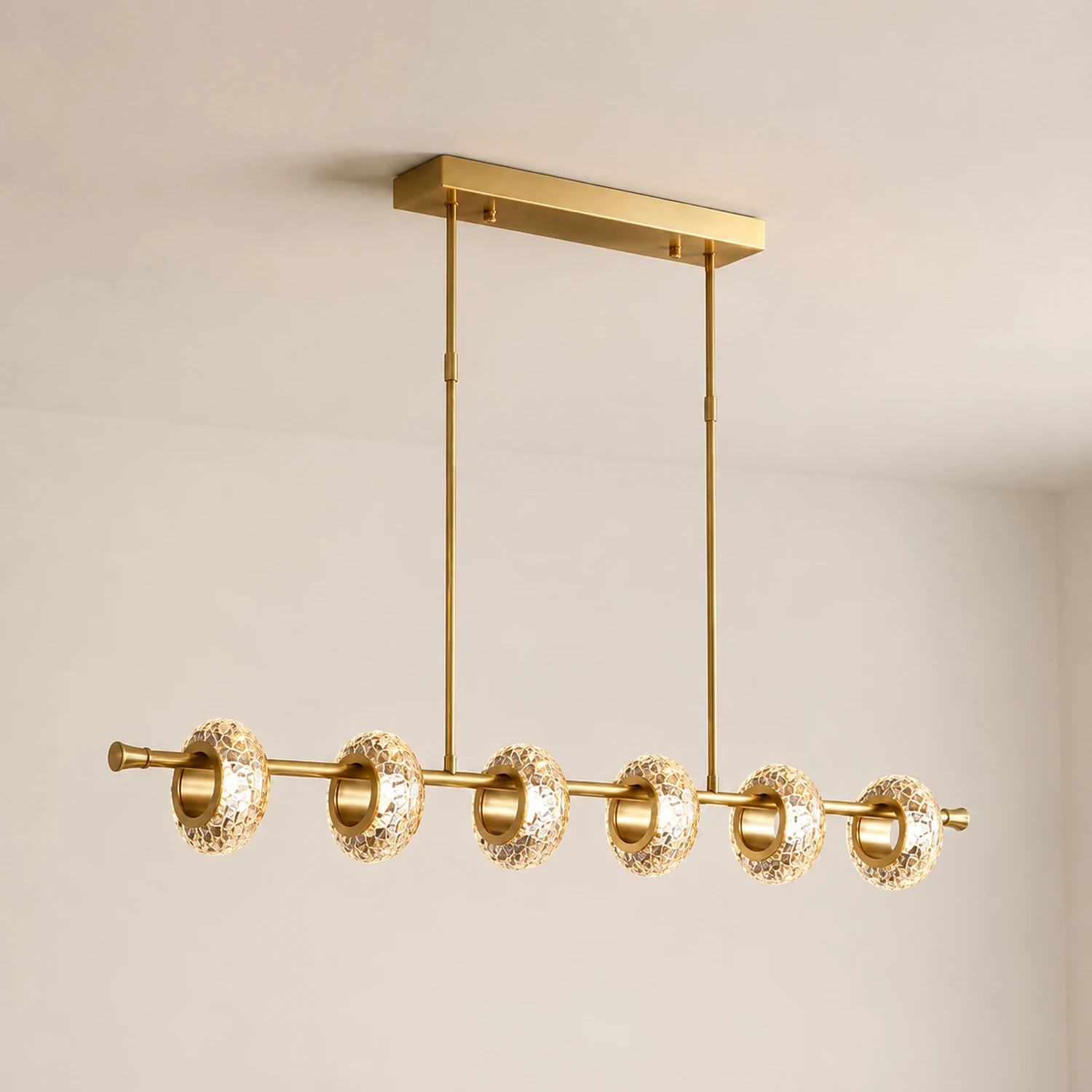 Marilyn Modern Luxury metal/Glass Pendant Light, Gold - Lumpaz