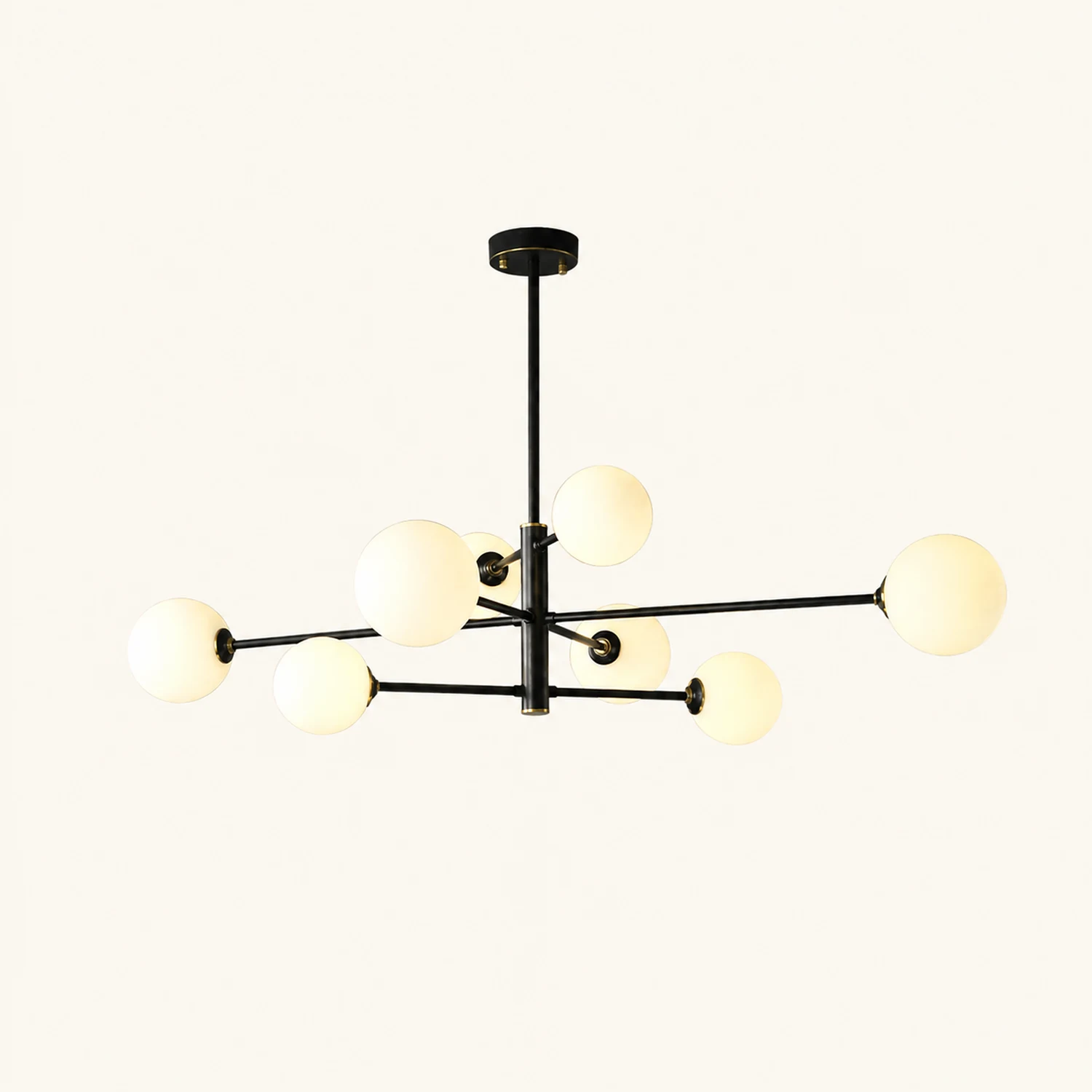 Valentina Modern Glass Shade Pendant Light, Copper/Black - Lumpaz