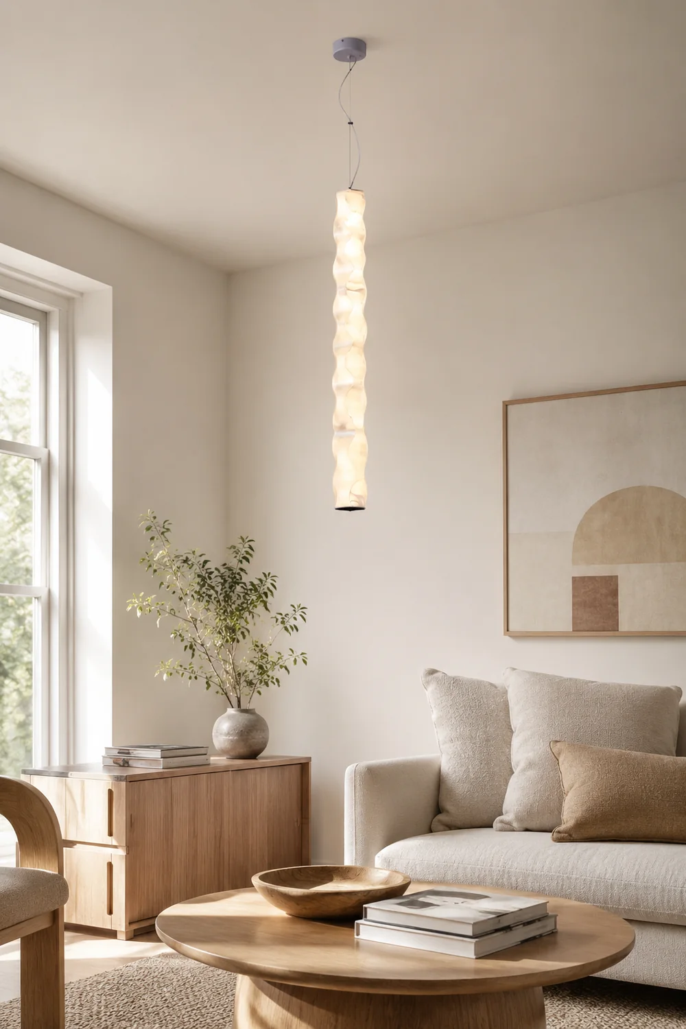 Nazifa Unique Modern Strip Pendant Light, Dining Room/Bedside - Lumpaz