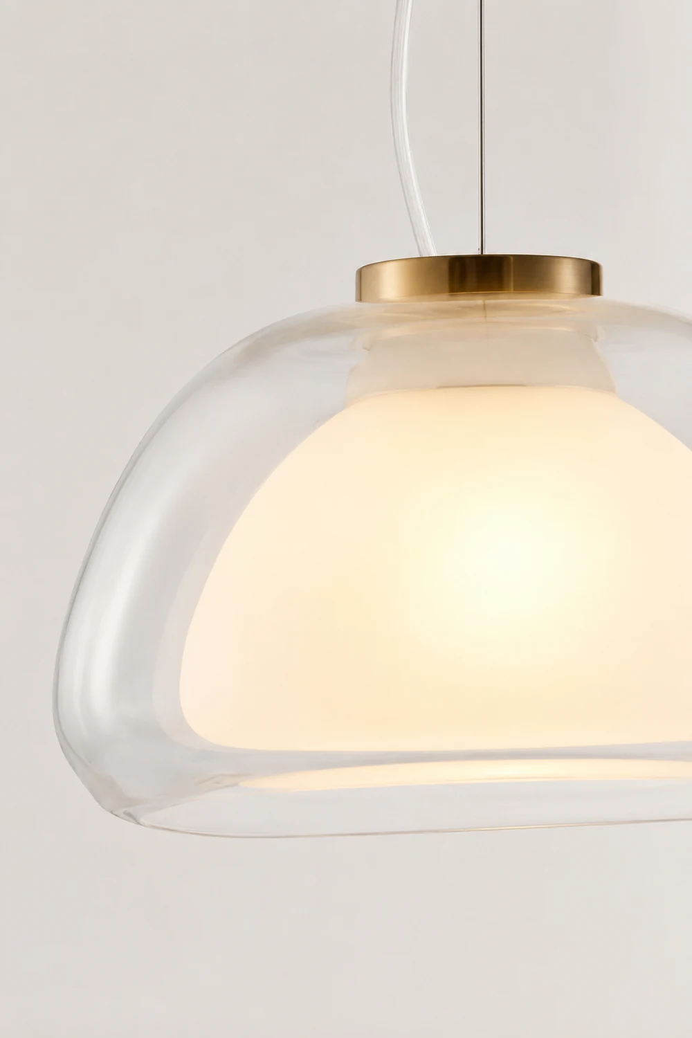 Byers Double Layer White Glass Pendant Light - Lumpaz