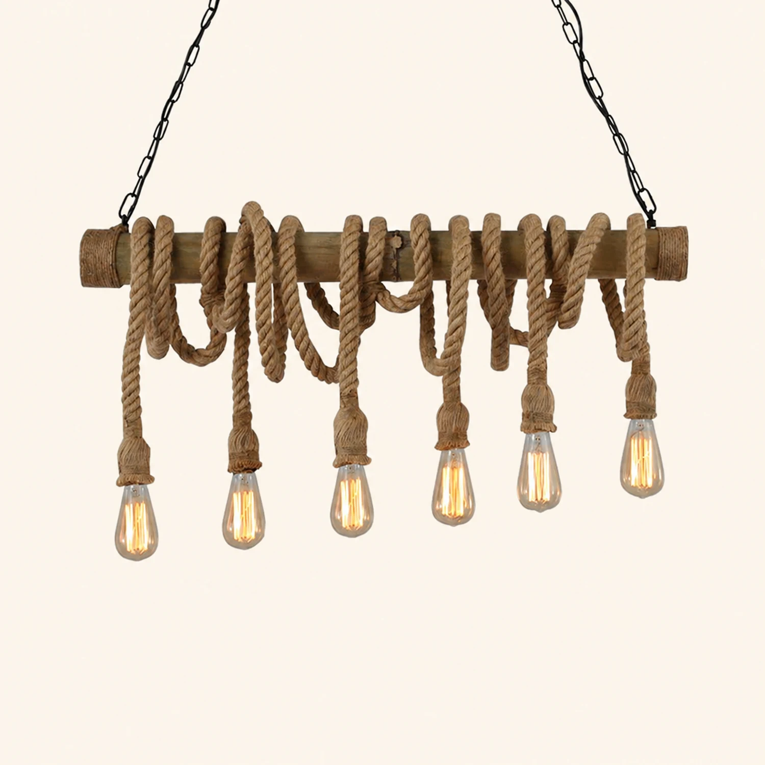 Alessio Vintage Retro Resin Pendant Light, flaxen - Lumpaz