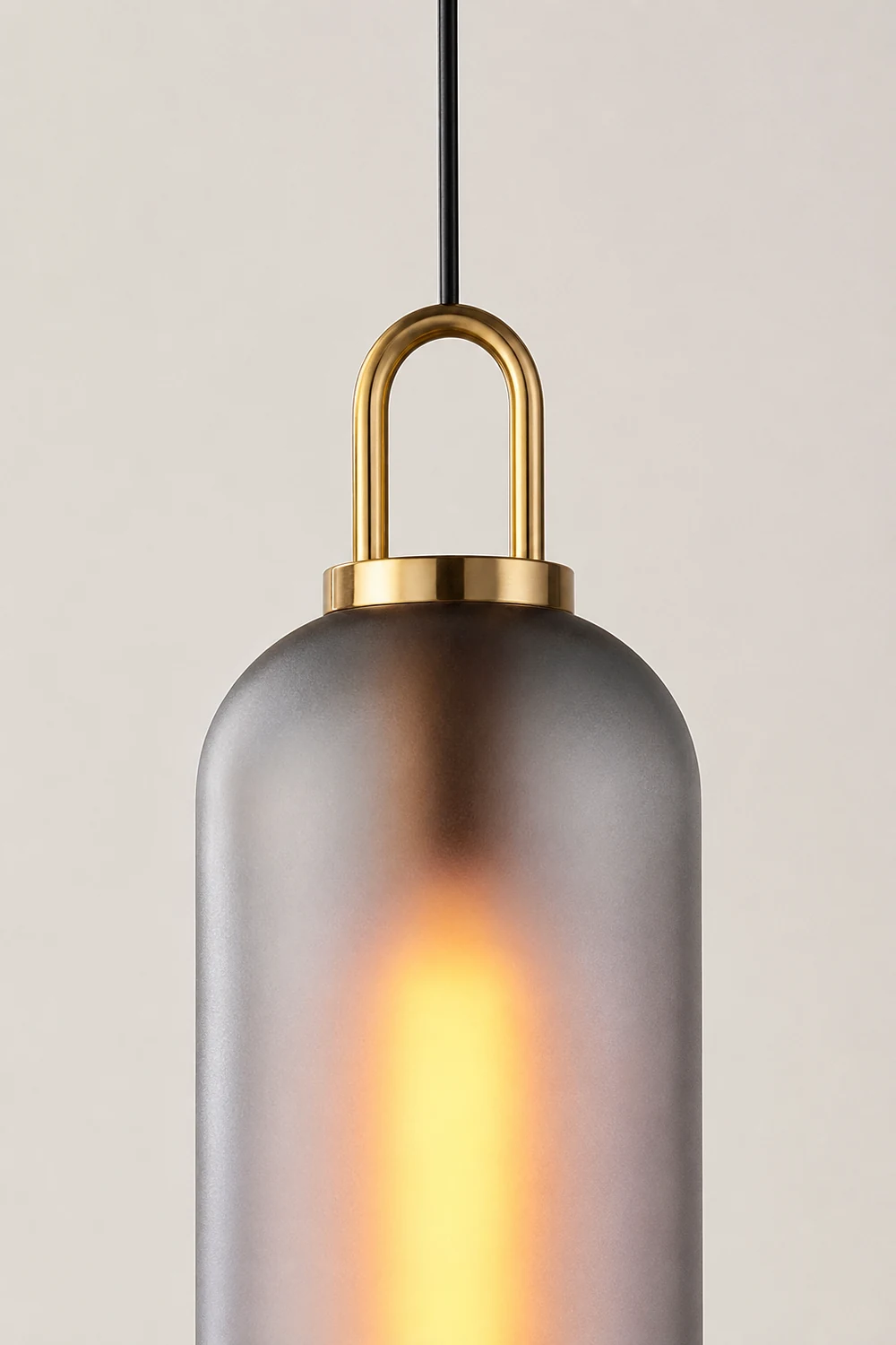 Hailie Clear& Glass Cylinder Pendant Light, 2 Color - Lumpaz
