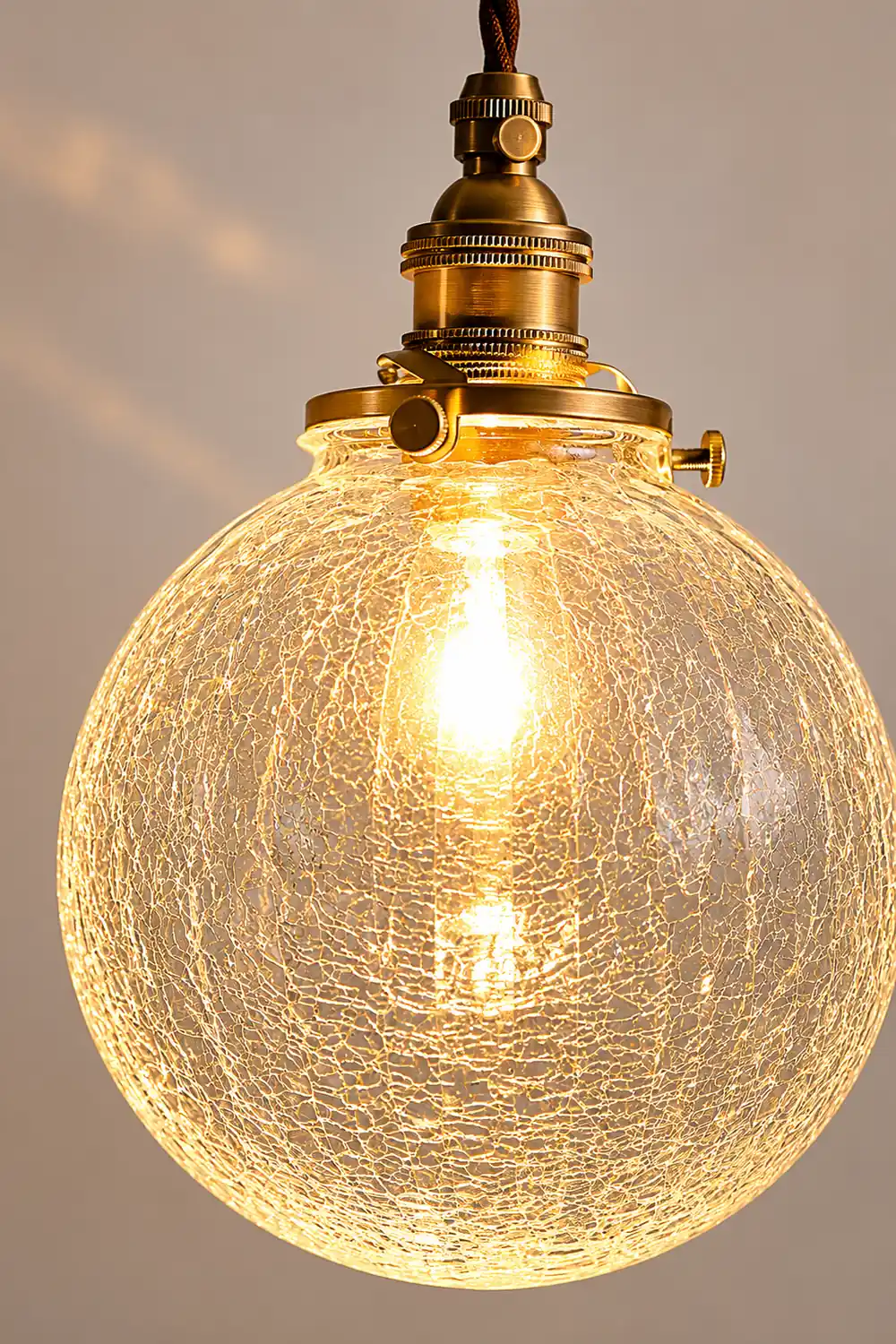 Hailie Retro Luxury Clear Glass Pendant Light - Lumpaz