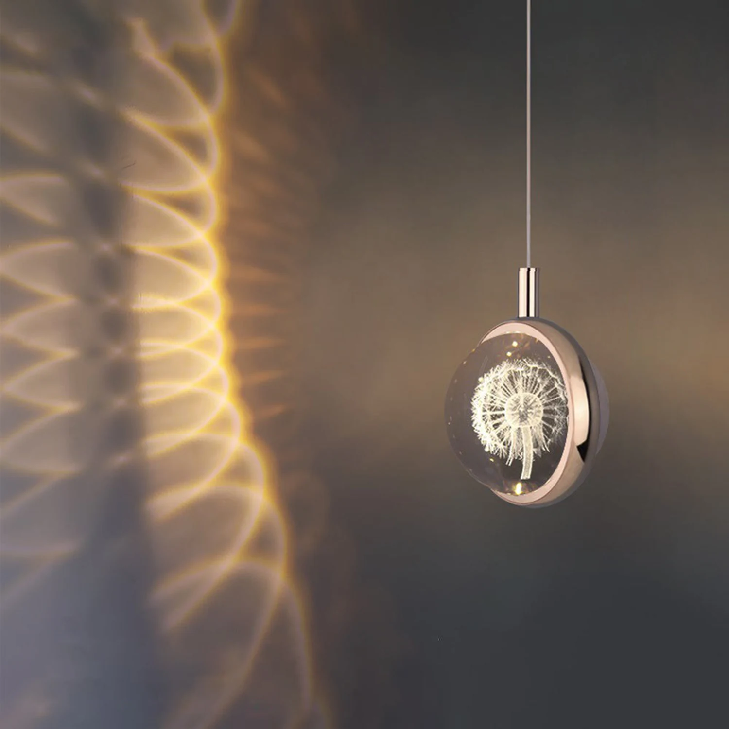 Kady Modern LED Pendant Light Crystal/Metal Living Room/Bedroom - Lumpaz