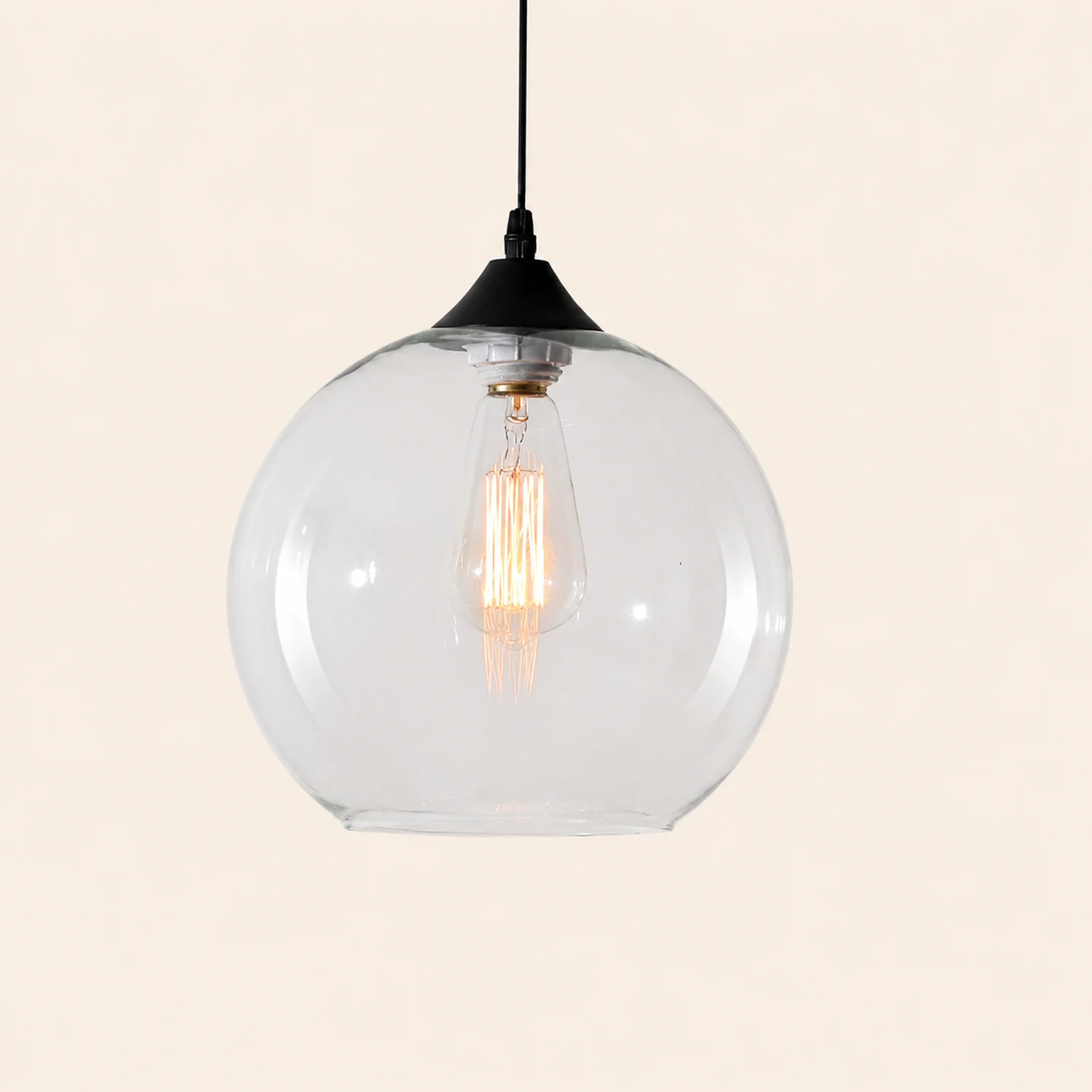 Hailie Modern Glass Globe Colorful Pendant Light - Lumpaz