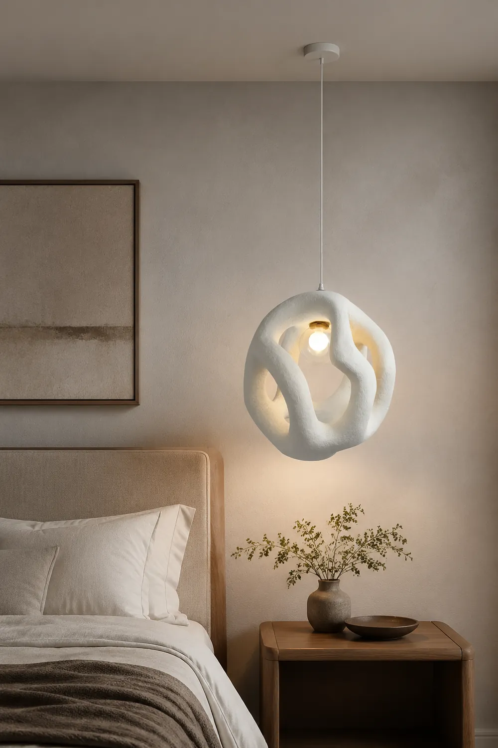 Byers Modern Metal/Resin White/Black Pendant Light - Lumpaz