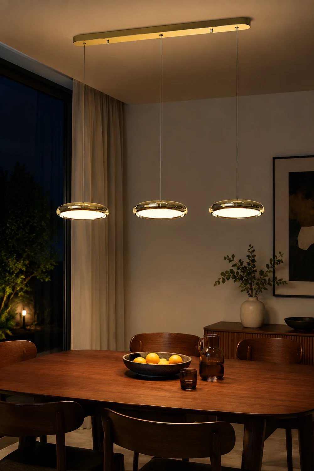 Welsh Minimalist Circular Metal Pendant Light,Silver/Gold/Rose Gold - Lumpaz