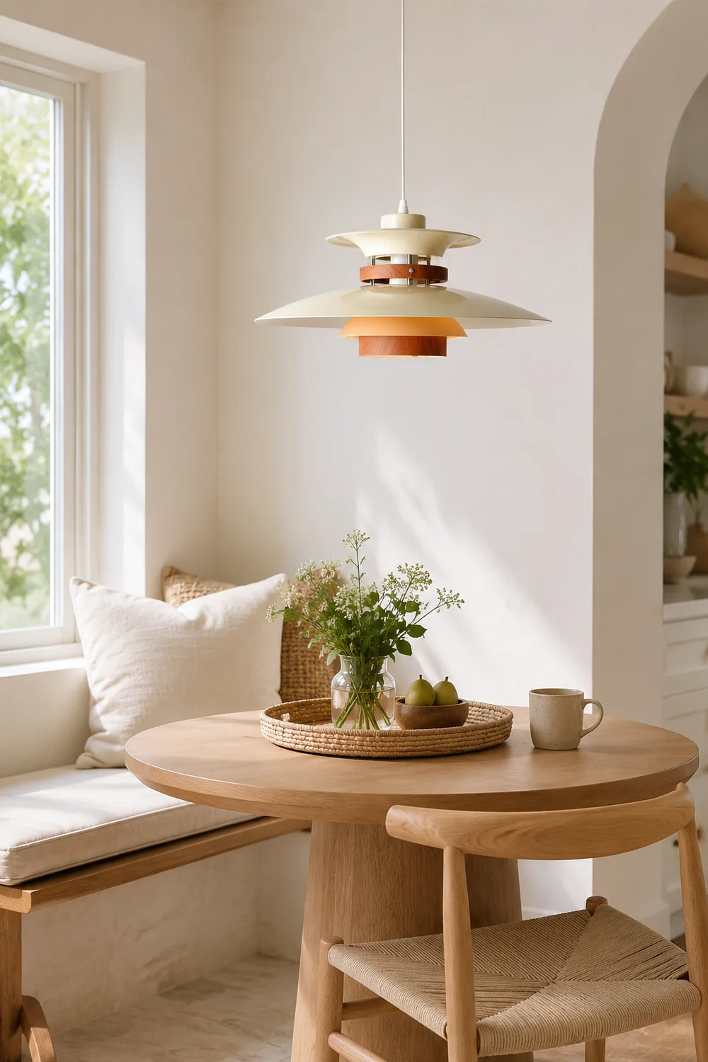Morandi Unique Designer Metal Pendant Light, White - Lumpaz