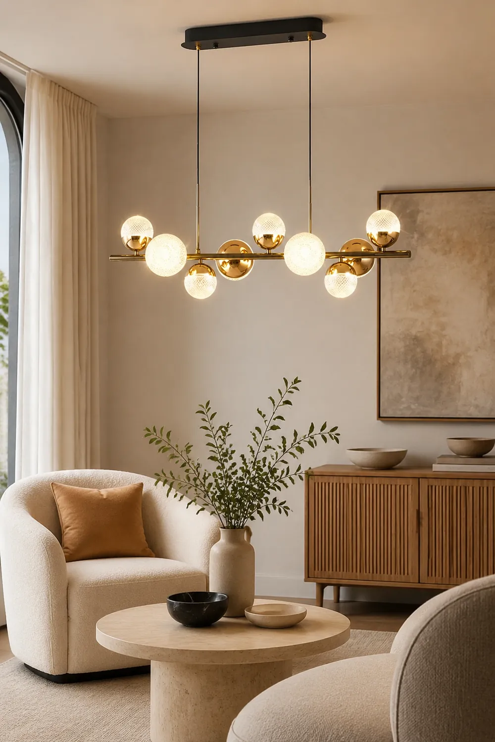 Valentina Glass Modern Bubbles Pendant Light - Lumpaz