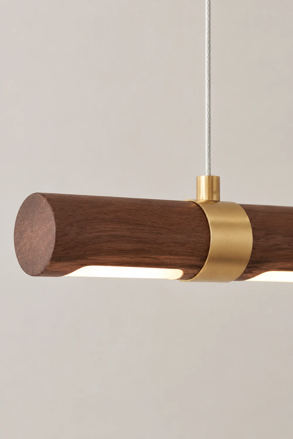 Ozawa Modern Minimalist Pendant Light, Metal Water Transfer Wood - Lumpaz