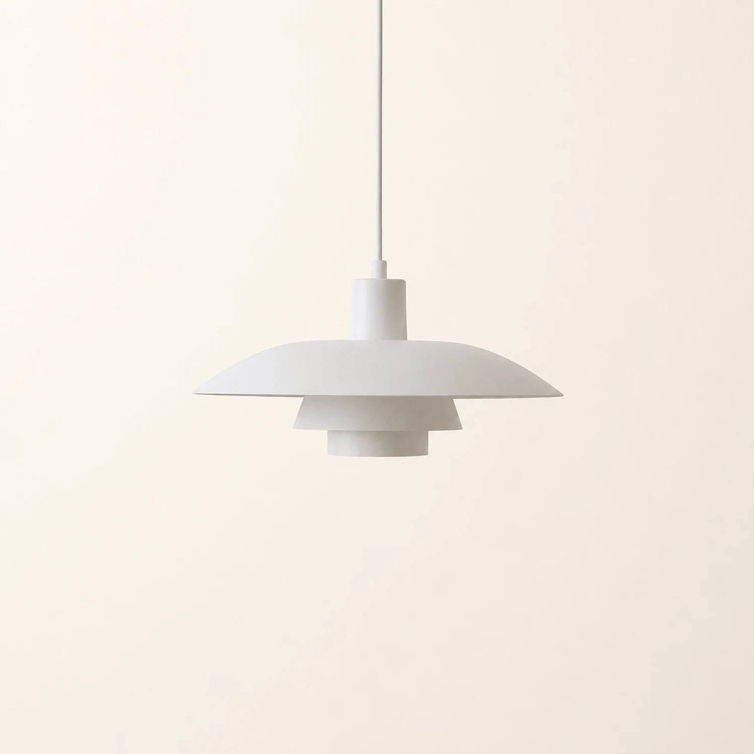 Morandi Modern LED Pendant Light White/Wood Metal Bedroom/Living Room - Lumpaz