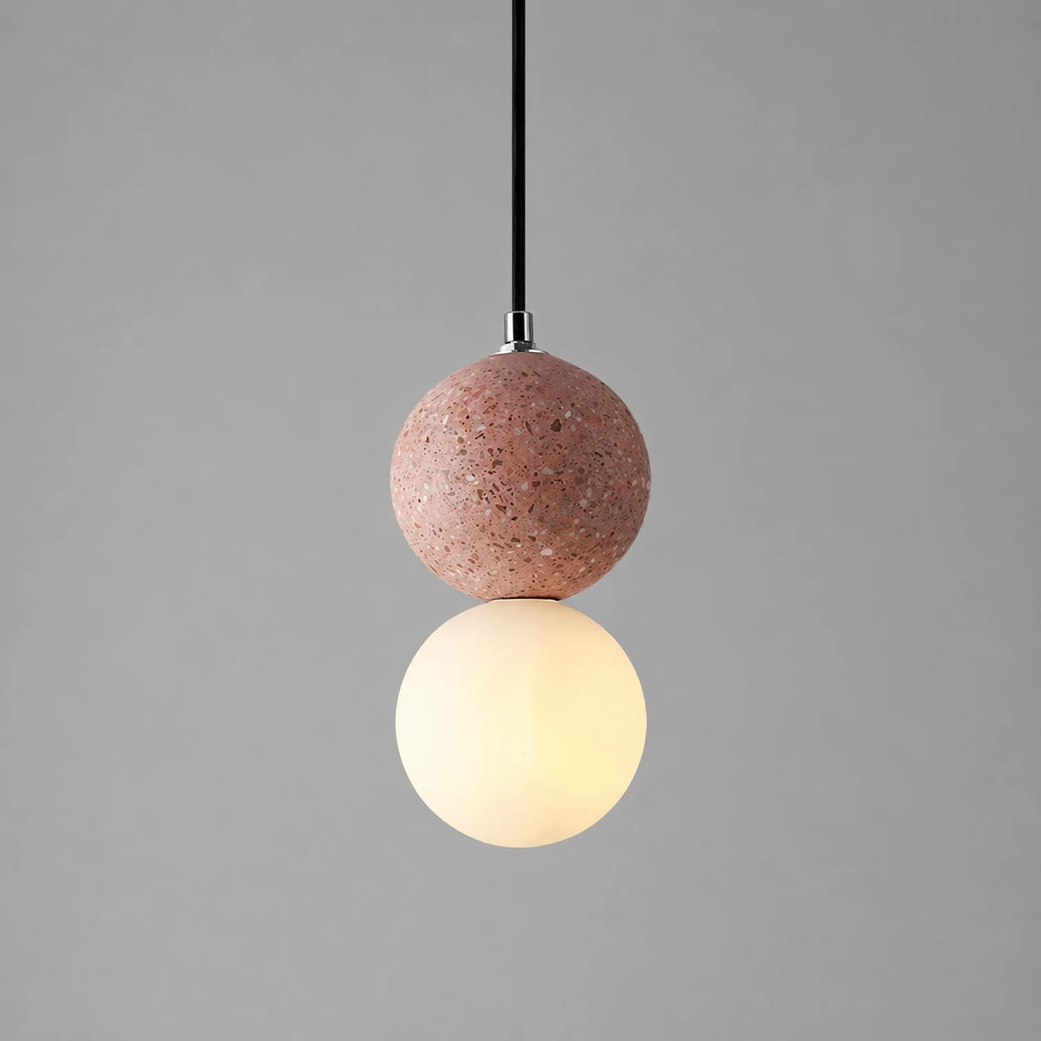 Valentina Single Globe Colorful Pendant Light, Dolomite, LED - Lumpaz