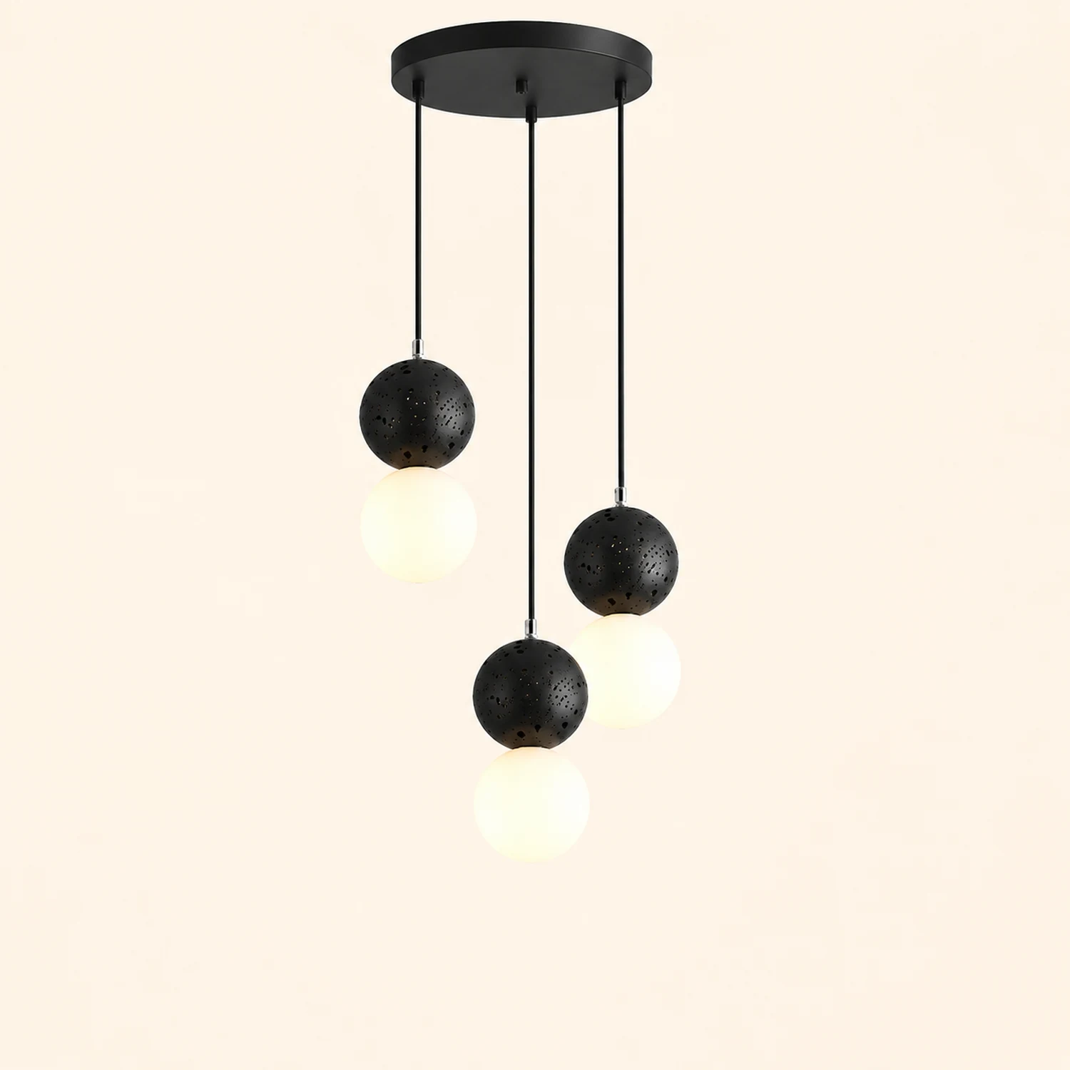 Valentina Single Globe Colorful Pendant Light, Dolomite, LED - Lumpaz