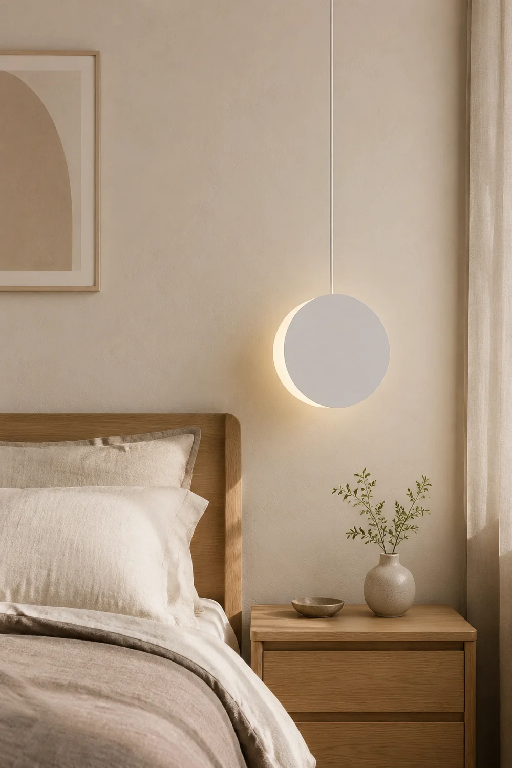 Morandi Round Pendant Light, Metal, 6 Color, 7.8″/11.8″ - Lumpaz