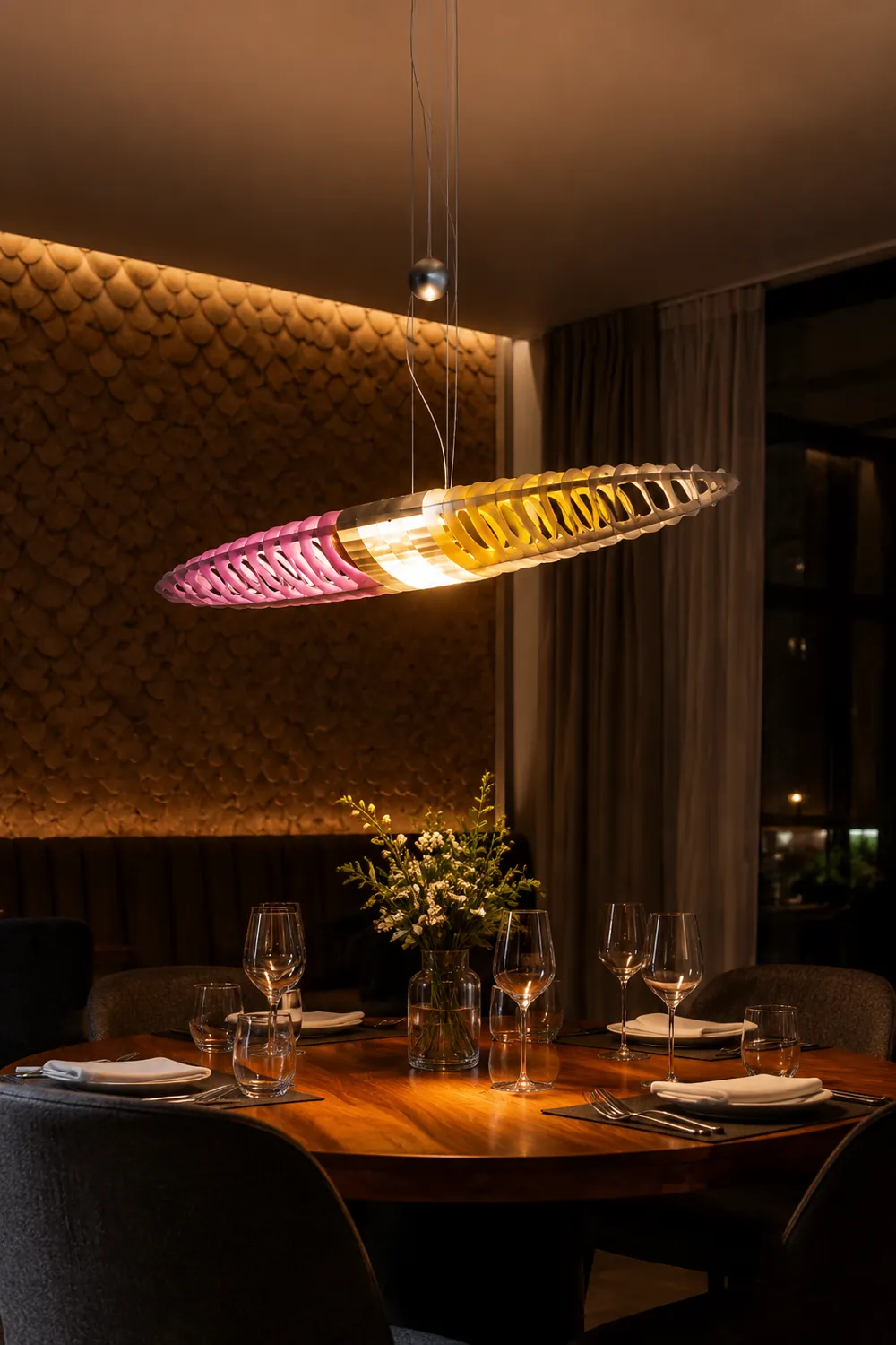 Eveline Modern Stainless Steel Pendant Light, 4 Color - Lumpaz