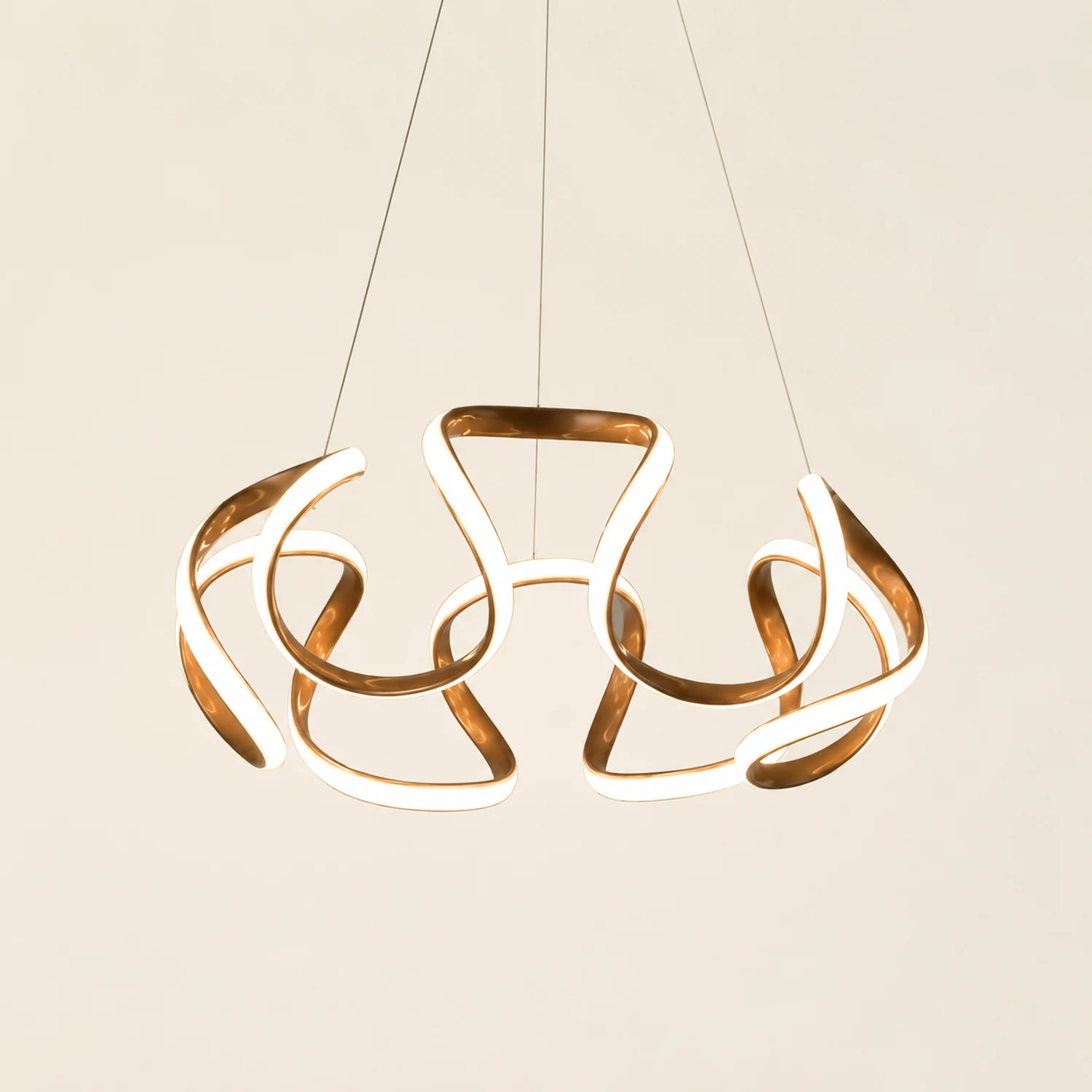 Modern Irregular Flower Metal/Silicone Pendant Light, 3 Colors - Lumpaz